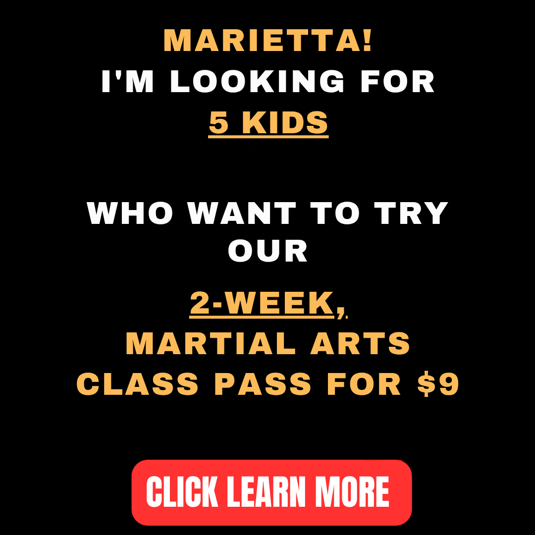 Marietta Kids Karate Facebook ad: Want a 2-Week, Kids Martial Arts Class Pass For $9?