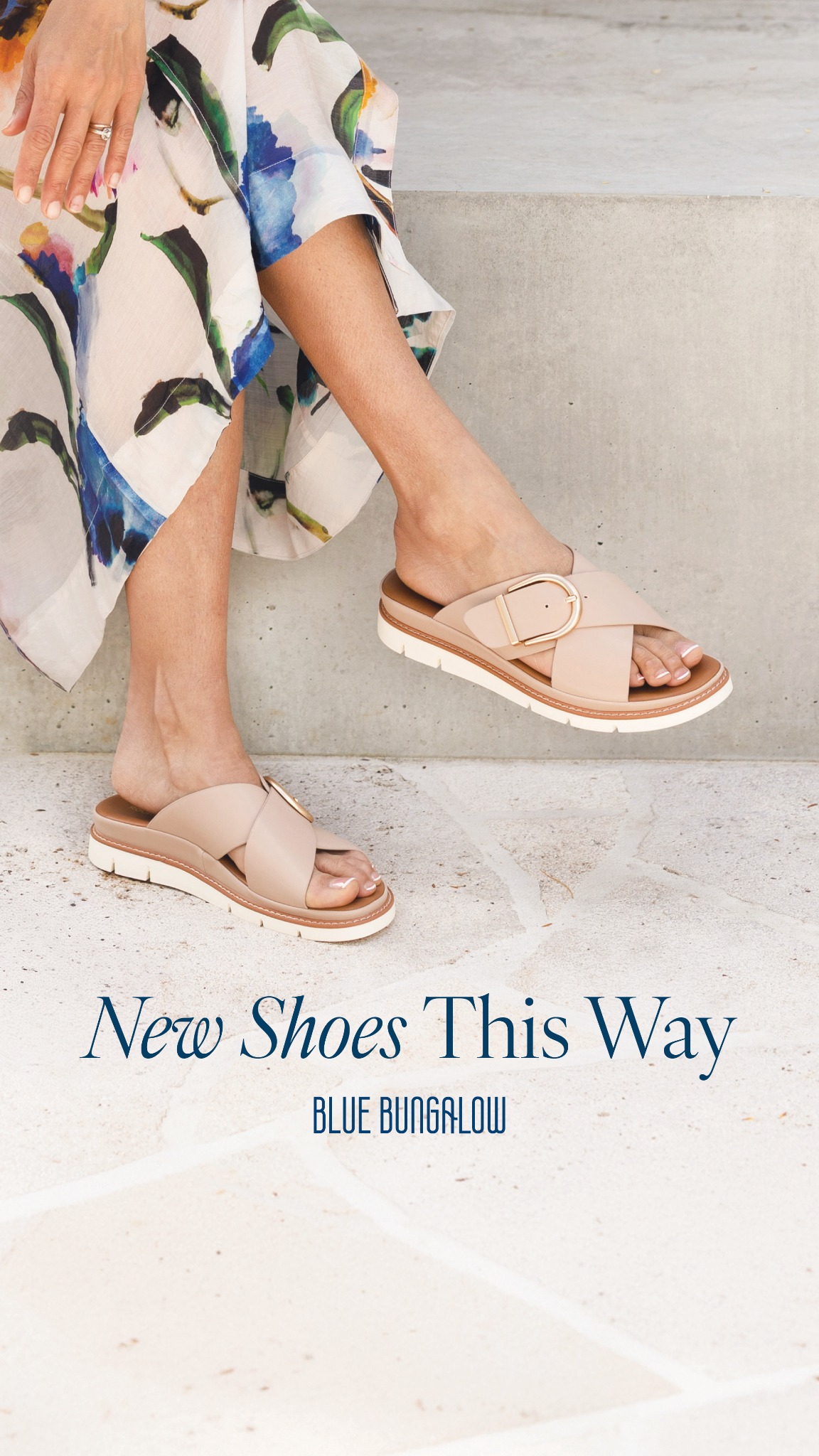 Blue Bungalow Facebook ad: New Shoes This Way - From $59.95