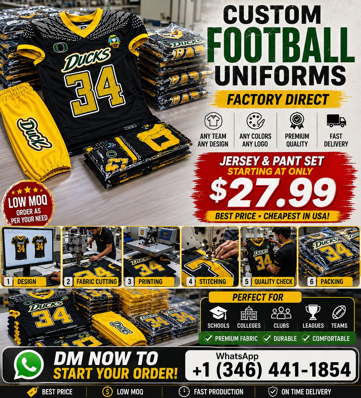 Ommo Merch World Facebook ad: JERSEY + PANT SET STARTING AT ONLY $27.99