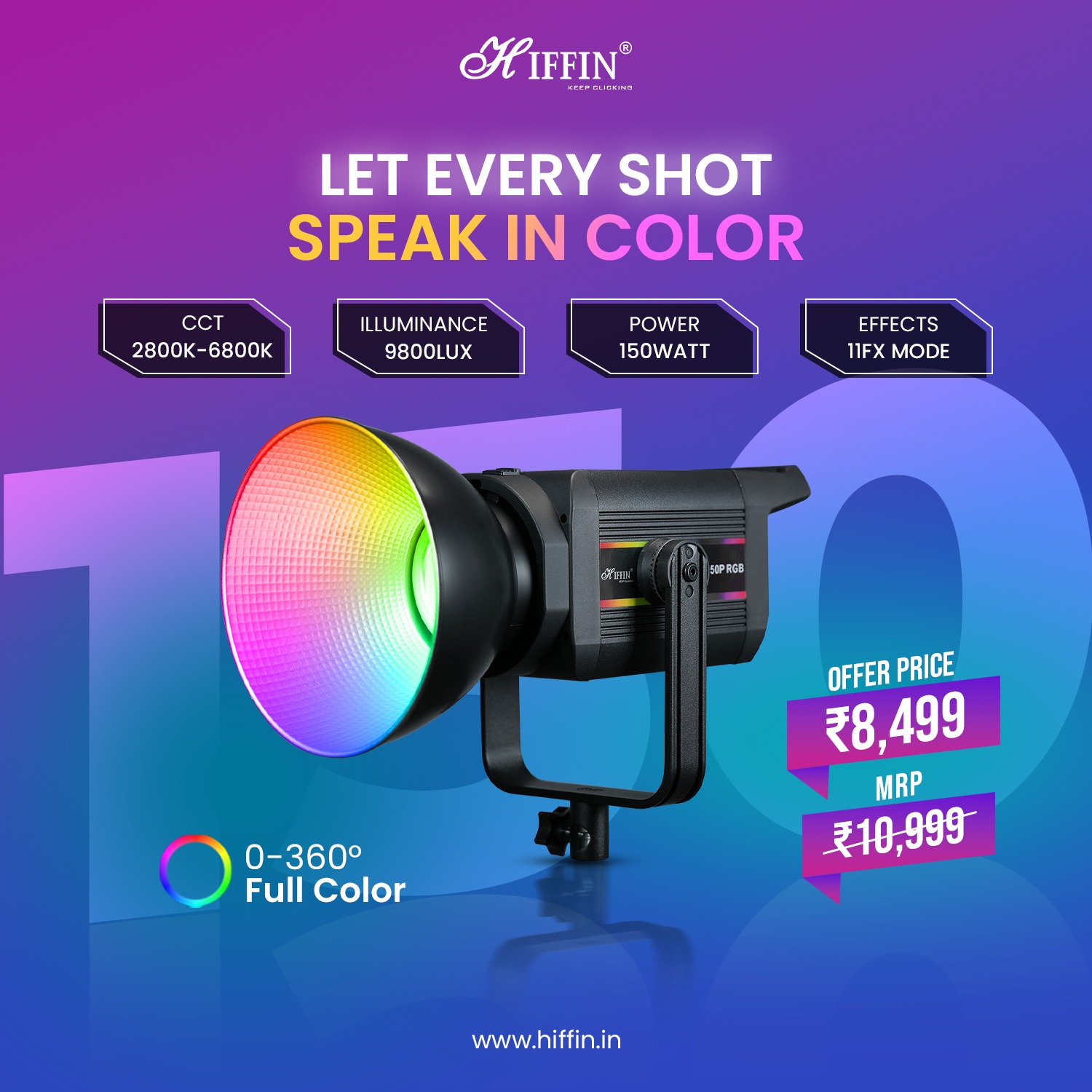 Hiffin Facebook ad: Creators Are Upgrading Fast, RGB Is Future