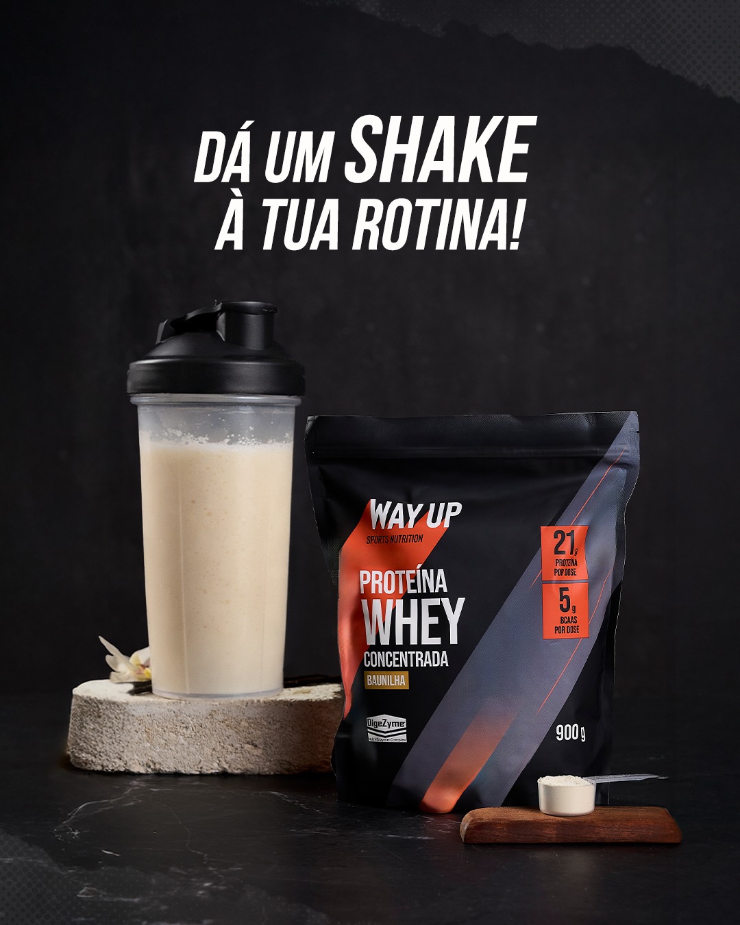 WAY UP - Sports Nutrition Facebook ad: Dá um shake à tua rotina com a…