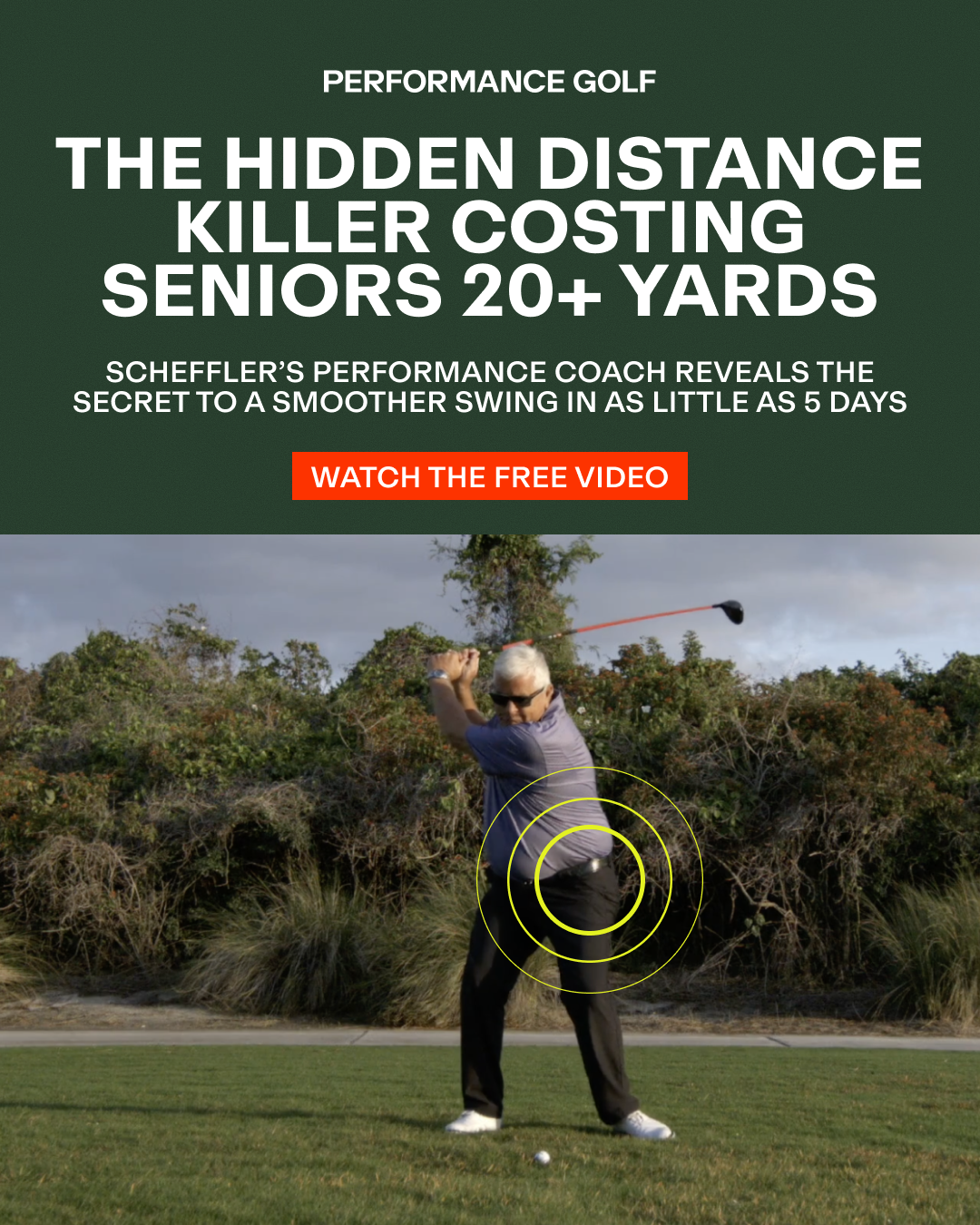 Performance Golf Facebook ad