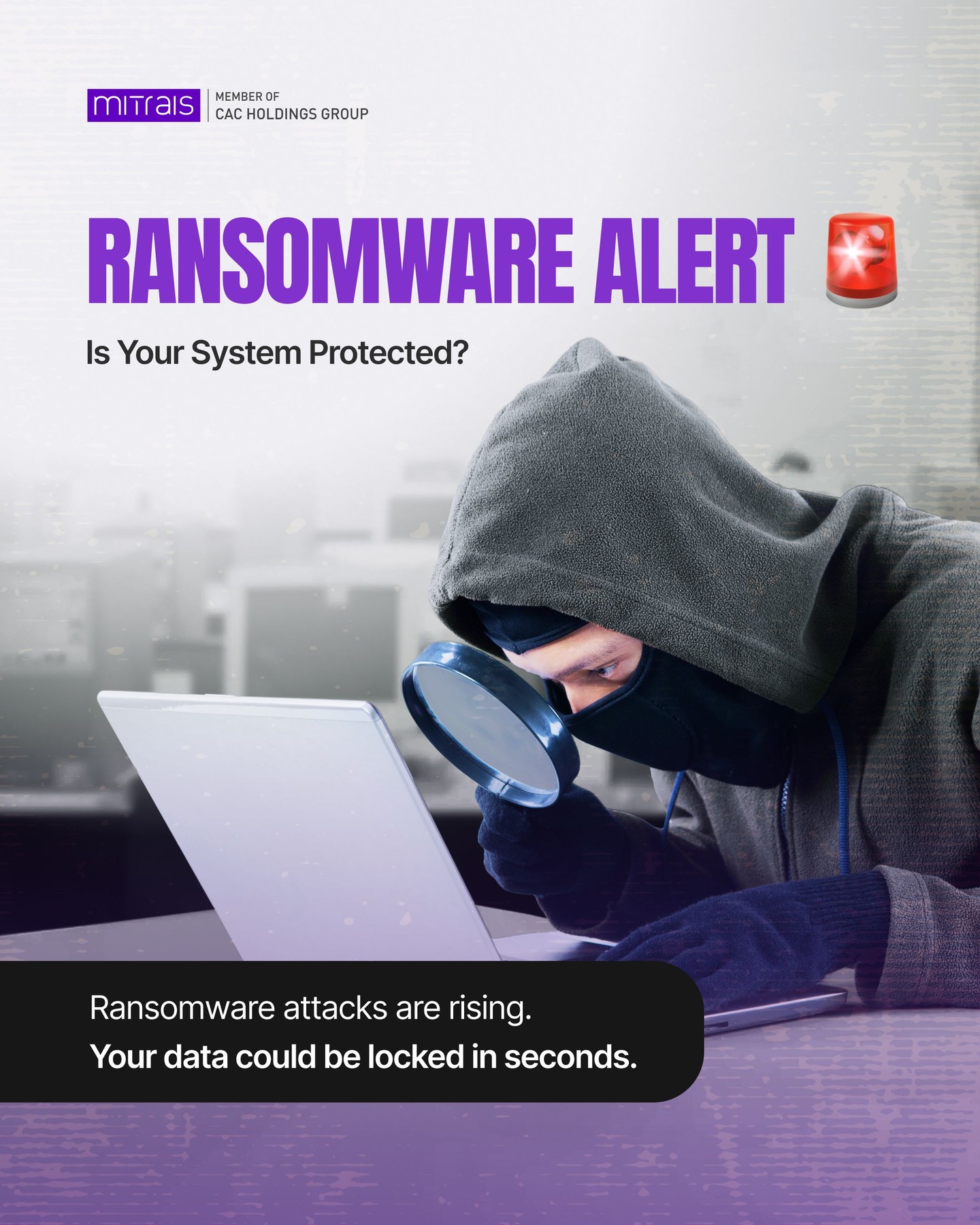 Mitrais Facebook ad: Ransomware hits everyone, regular people, small biz owners…