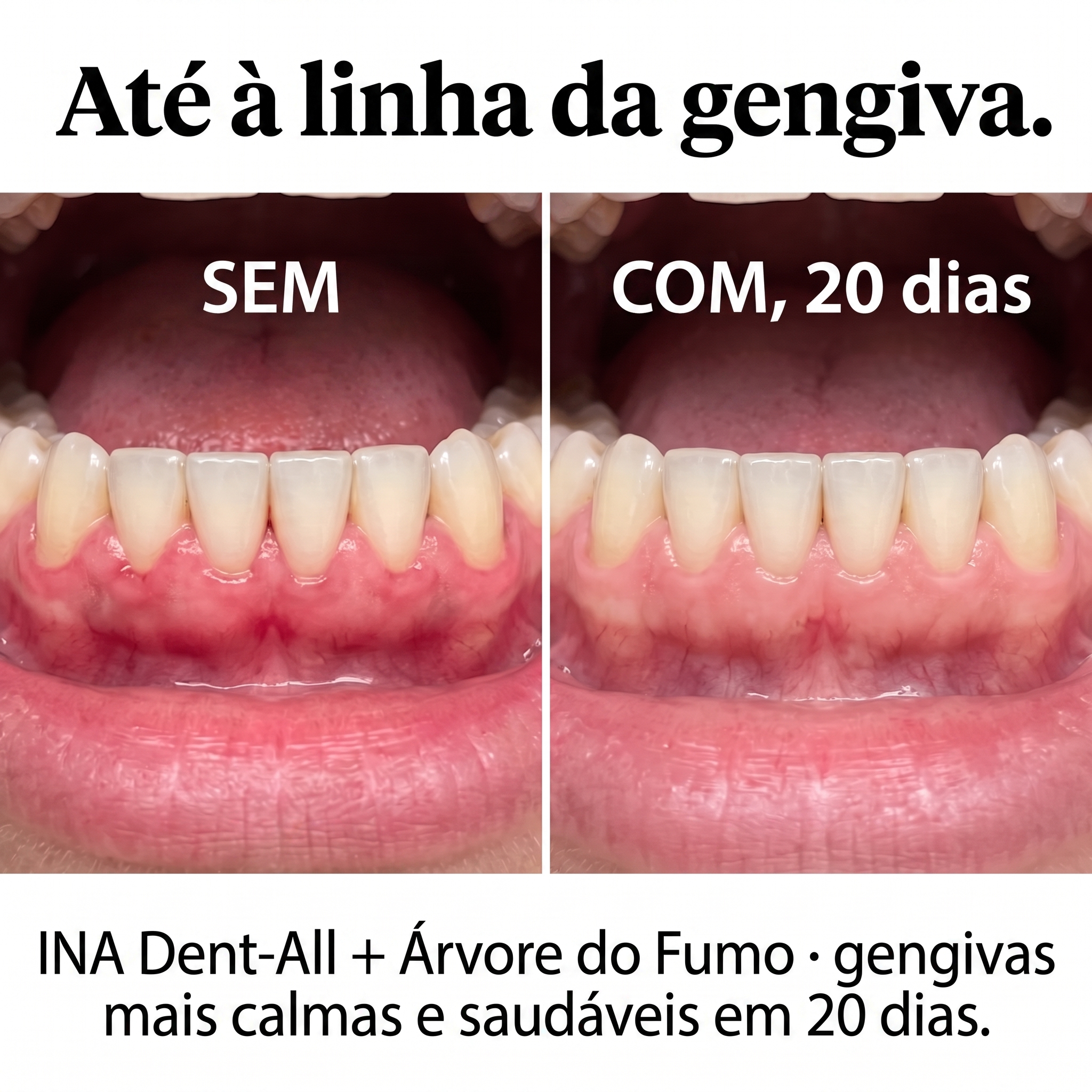 Cosméticos Orgânicos Familiares - InaEssentials.PT Facebook ad: Gengivas mais saudáveis em 20 dias