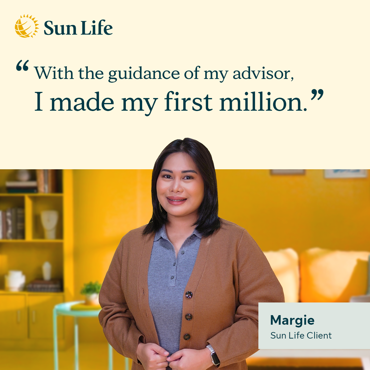 Sun Life Philippines Facebook ad: Save and invest your first million
