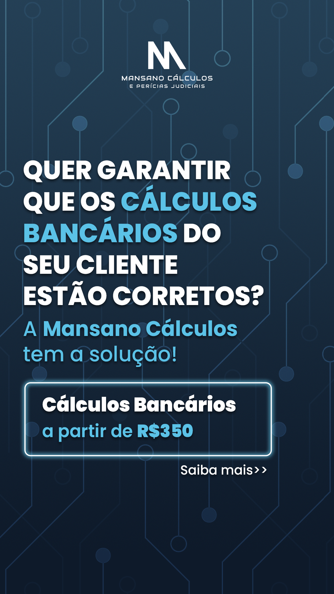 Mansano Cálculos Judiciais Facebook ad from Jun 9, 2026