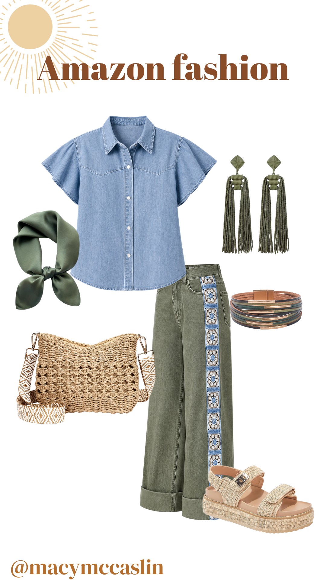 Macy McCaslin Facebook ad: Amazon fashion summer to fall transition outfit.