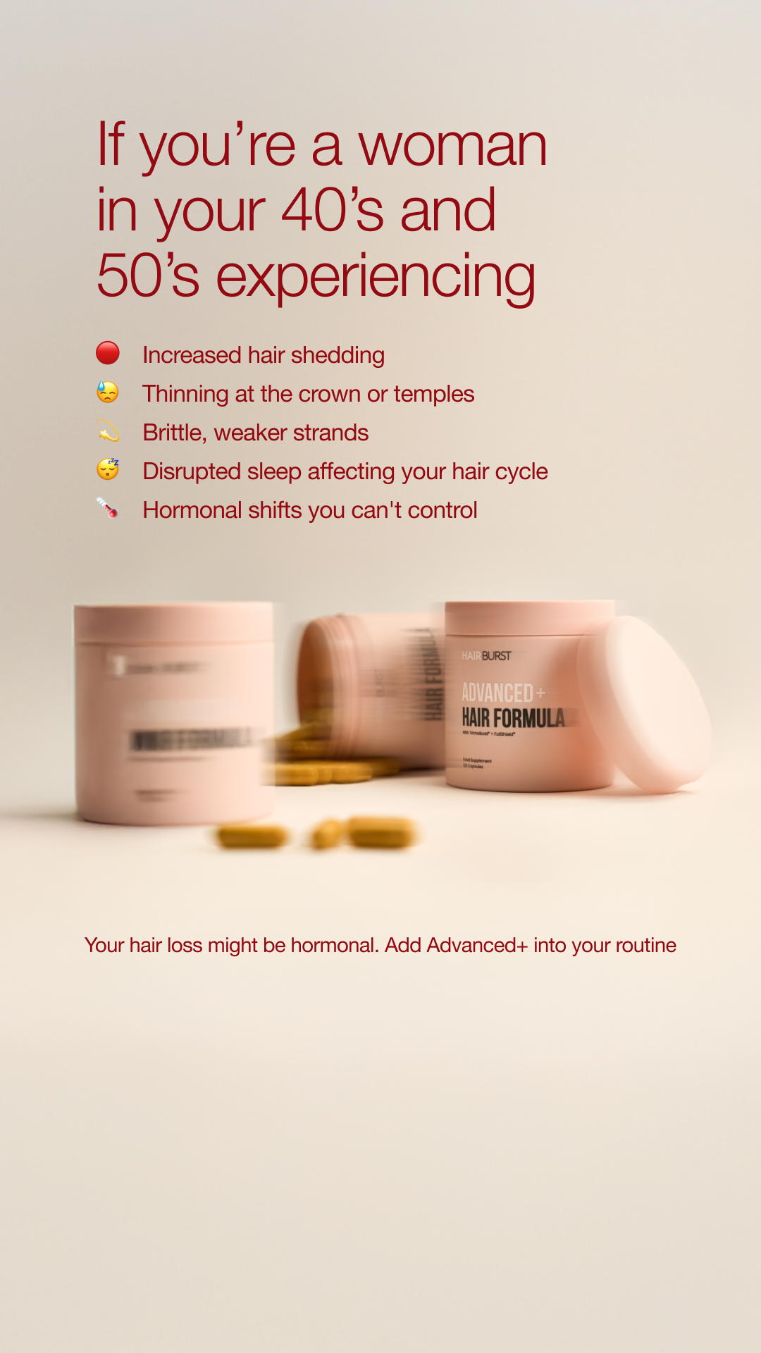 Hairburst Facebook ad