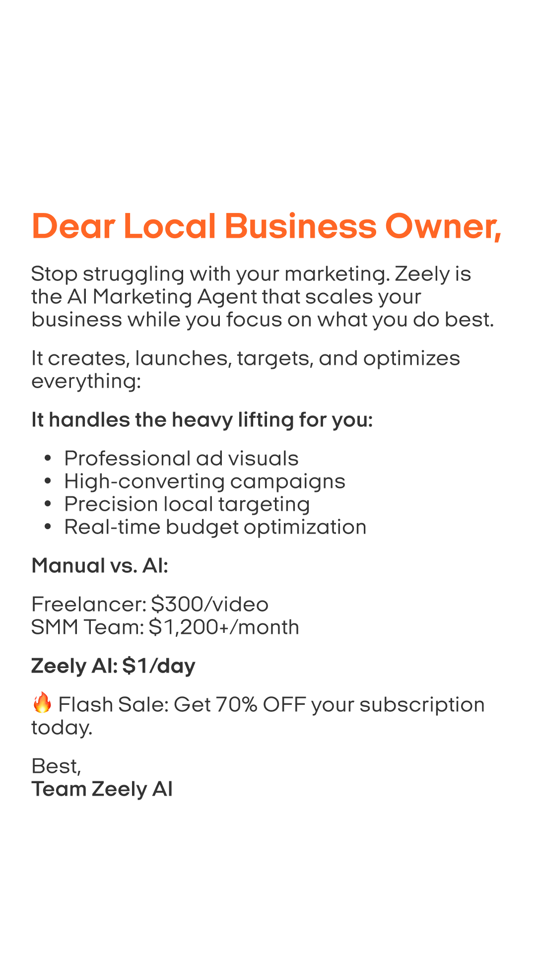 Zeely Facebook ad