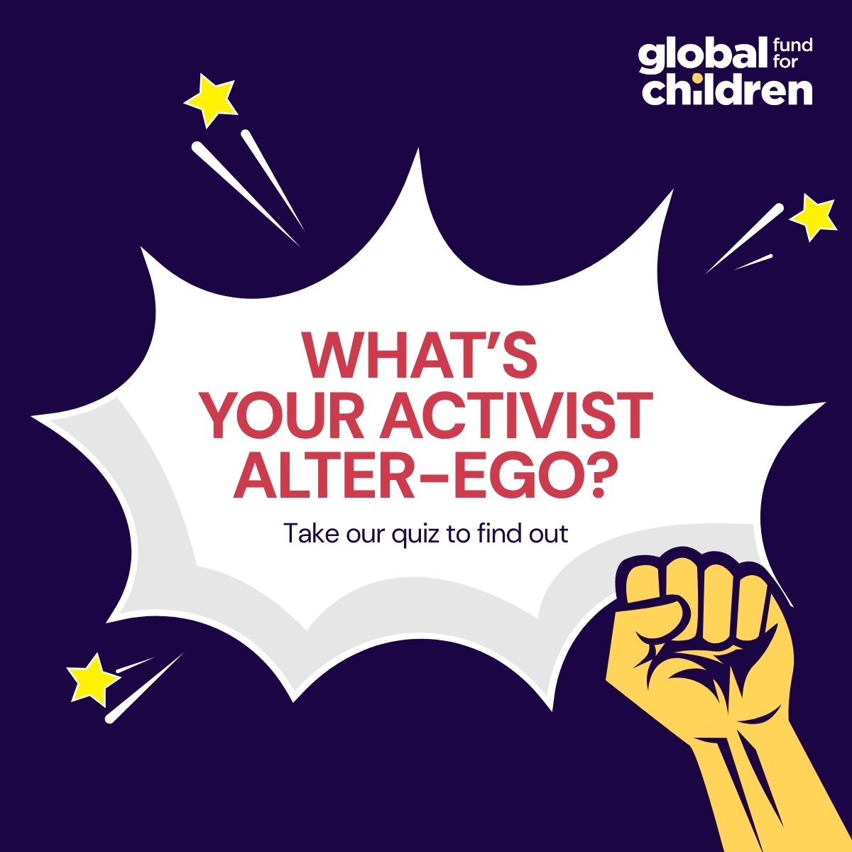Global Fund for Children Facebook ad: Discover Your Activist Style