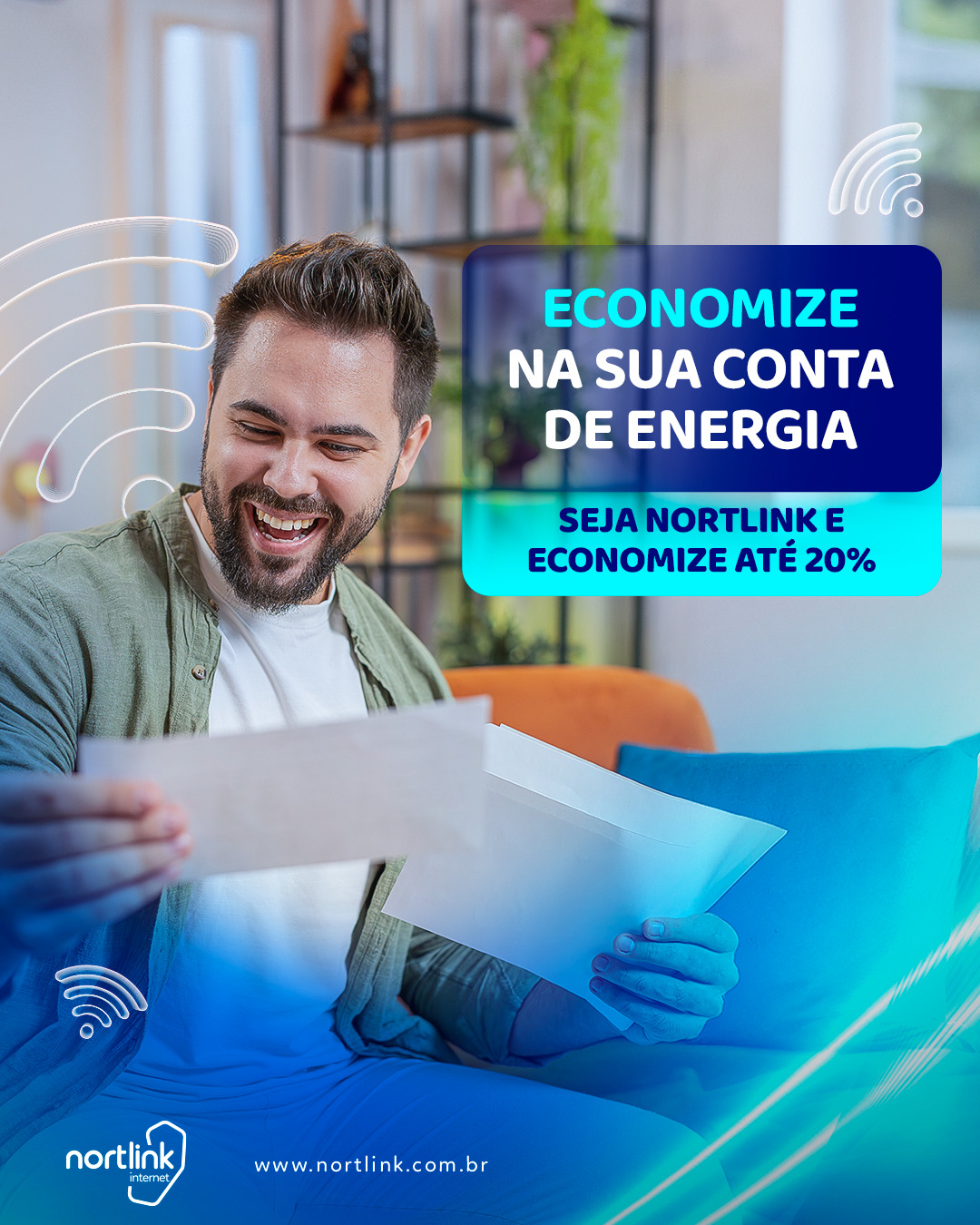 Nortlink Internet Facebook ad: Já pensou em usar a melhor internet fibra…