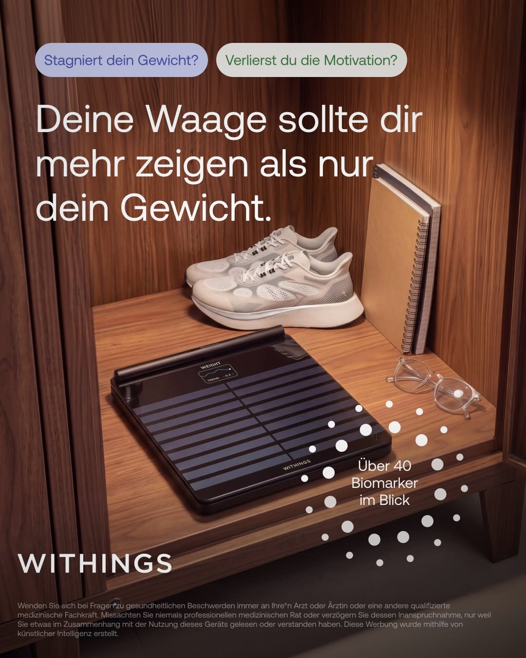 Withings Facebook ad: Zurück aus dem Urlaub und voller Energie?