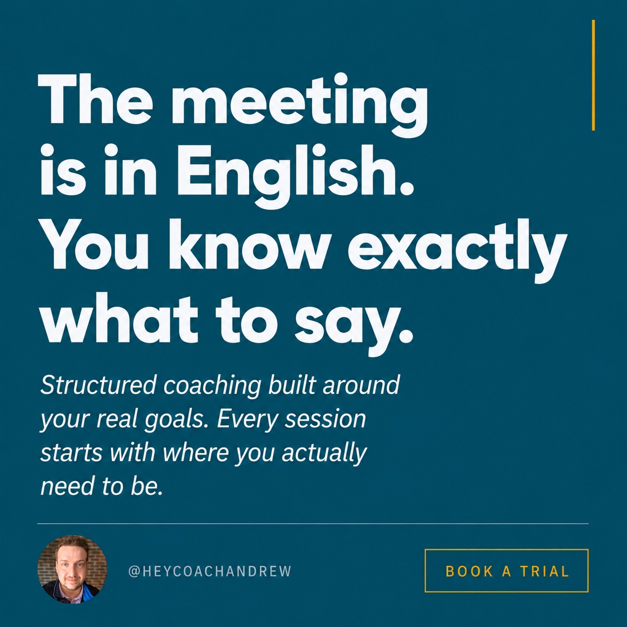 heycoachandrew Facebook ad: Most professionals I work with already have the…