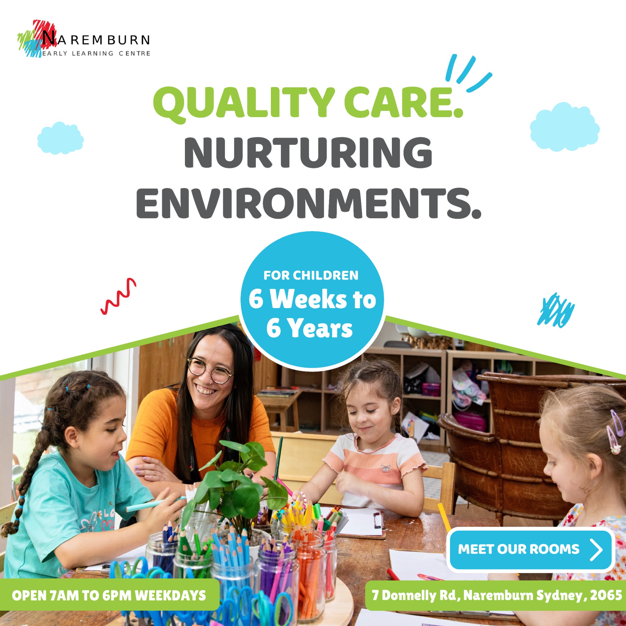 Naremburn Early Learning Centre Facebook ad: Looking for the best start for your child?