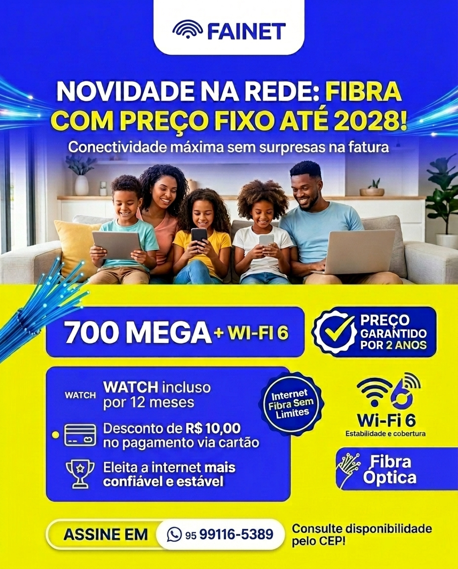 Fainet Facebook ad: Empreendedor digital, sua conexão à internet é o…