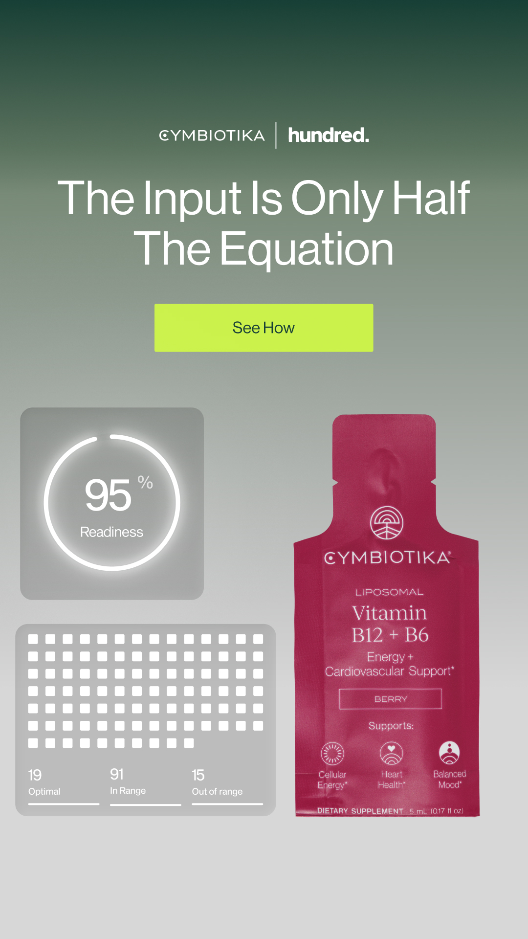 Cymbiotika Facebook ad: Turn Nutrition Into Insight