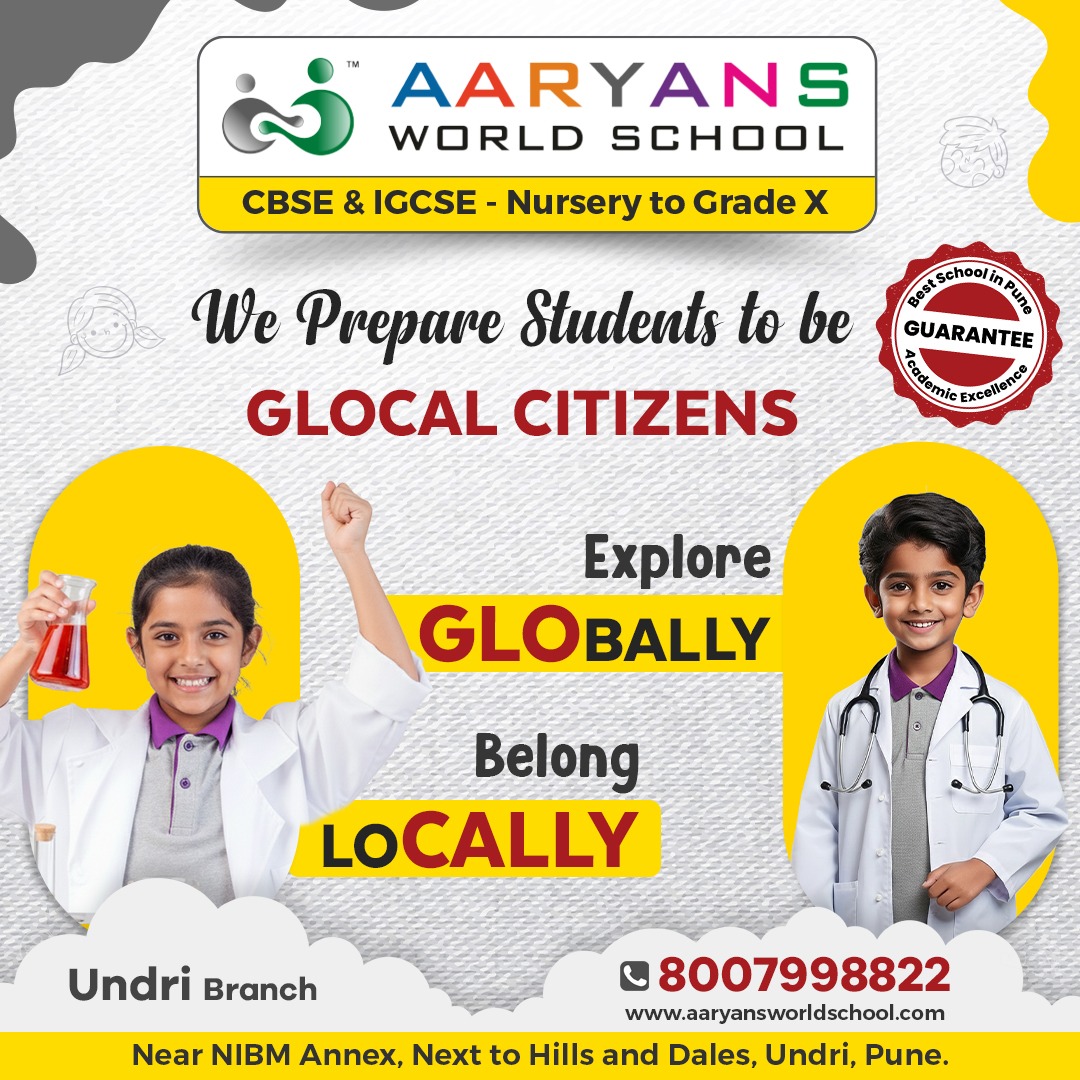Aaryans World School Undri Facebook ad: Admissions Open, Limited Seats!