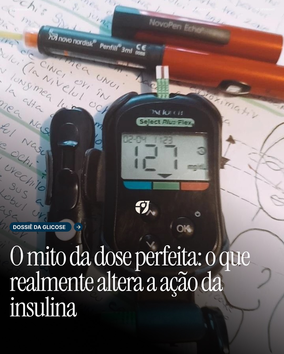 Iohanna Pita Facebook ad: Você aplica a insulina certinho, faz contagem de…