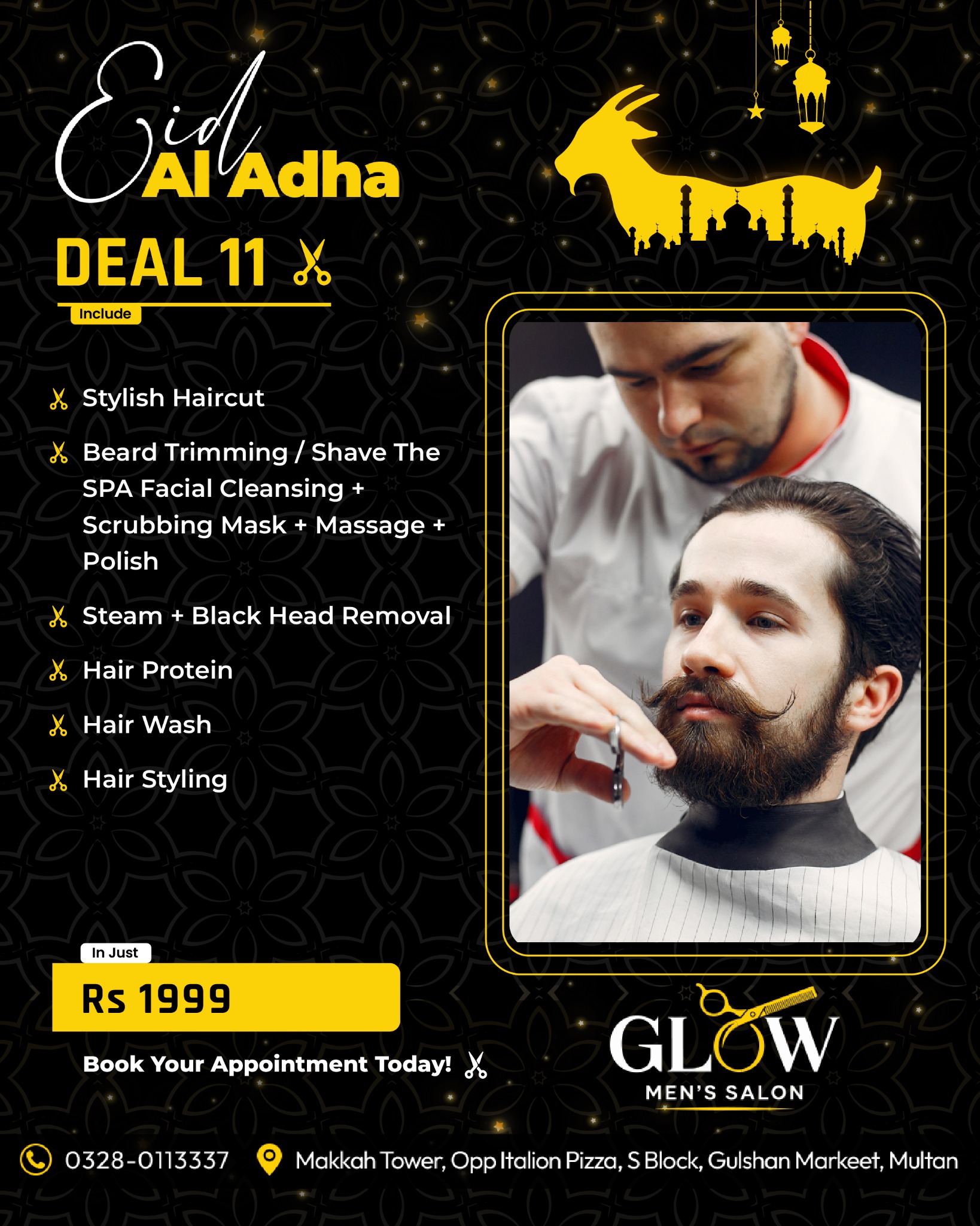 GLOW MEN'S SALON  Facebook ad