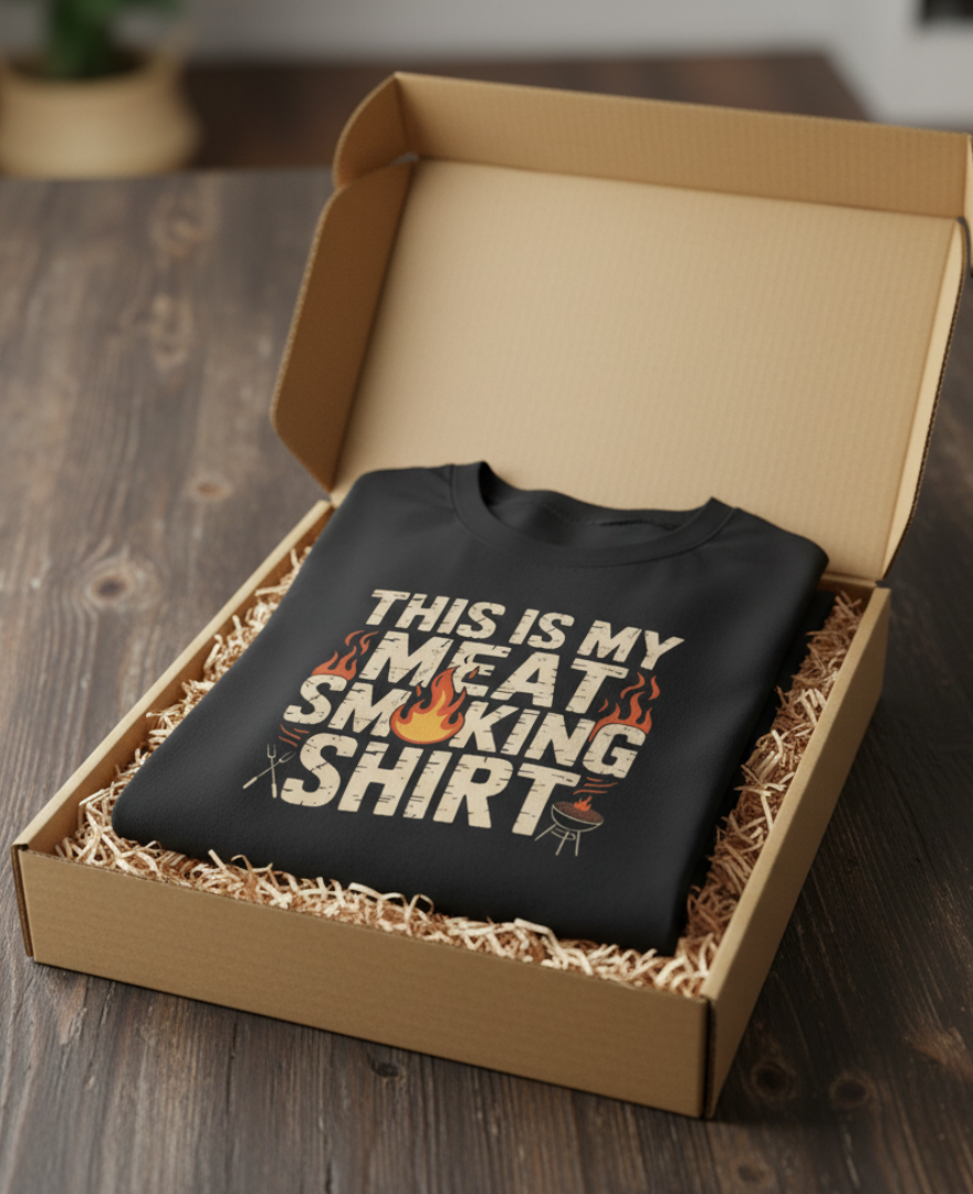 Meat Sweats Apparel Facebook ad: This Is My Meat Smoking Shirt