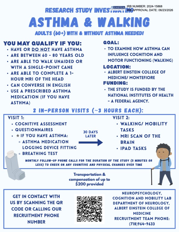 Neuropsychology Cognition and Mobility Lab Facebook ad: Interested? Learn more!
