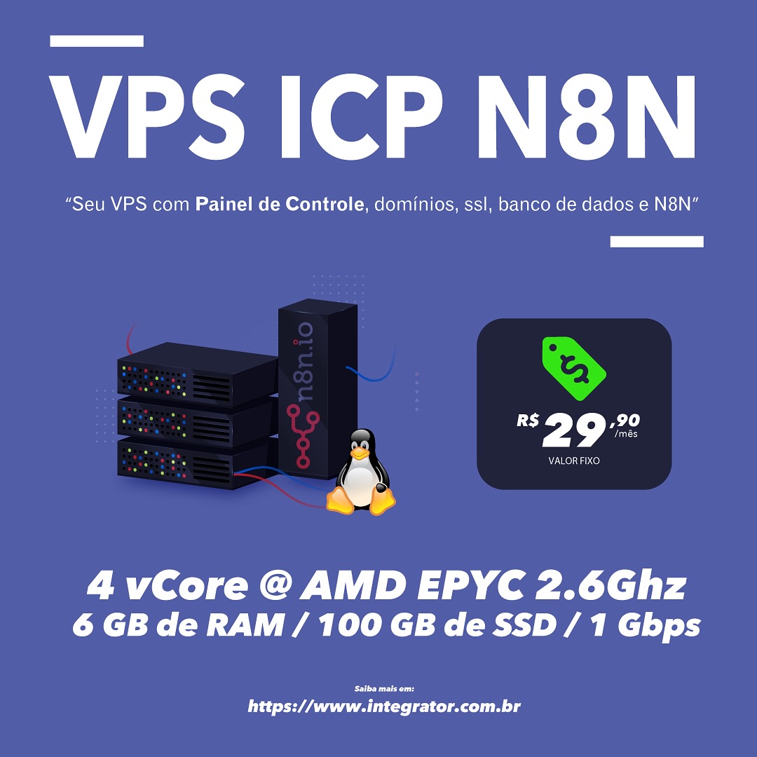 Integrator Host do Brasil Facebook ad: Automatize tudo com o poder do N8N e…