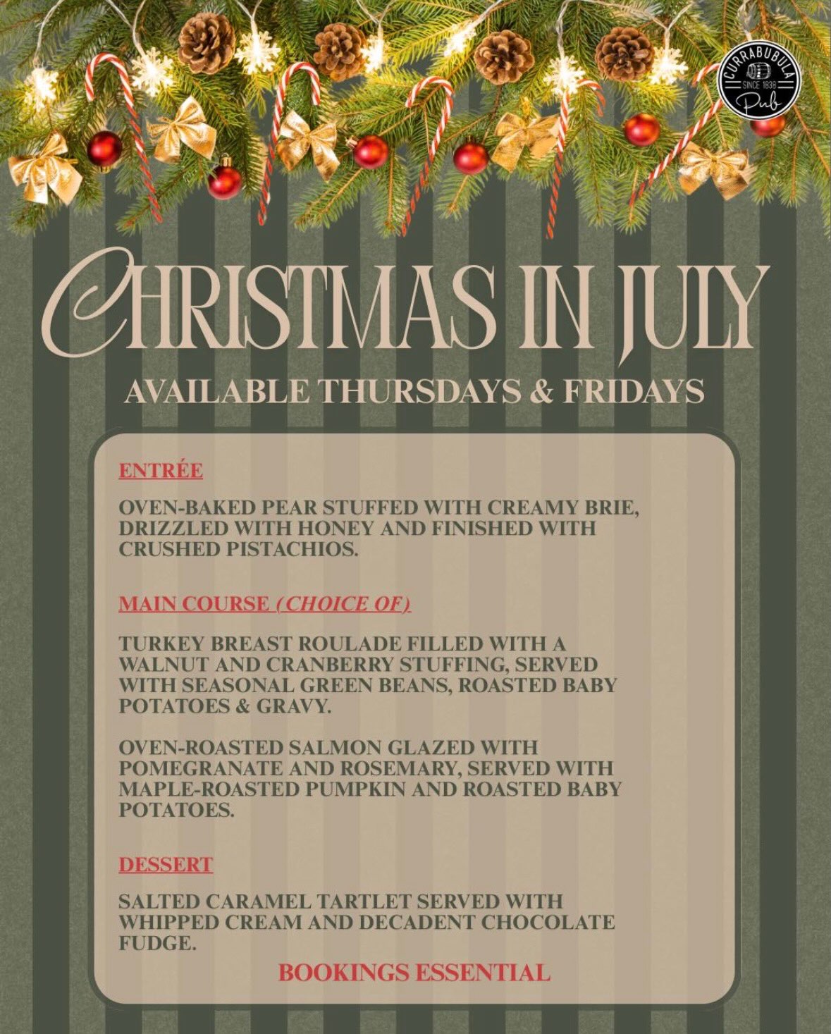 Currabubula Pub Facebook ad
