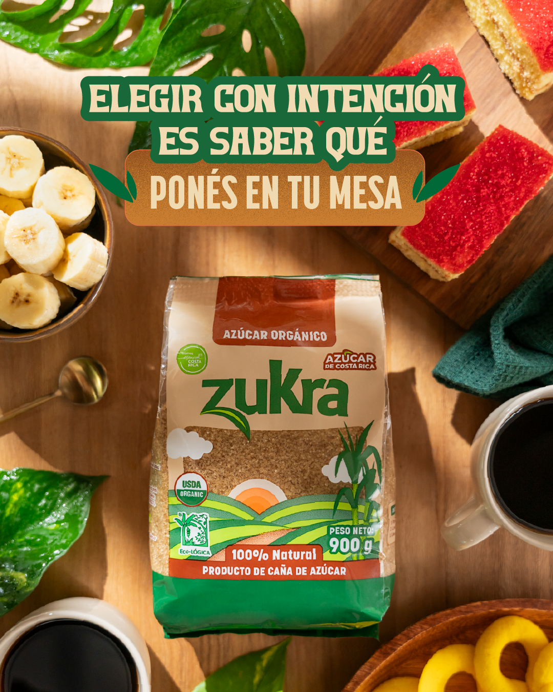 Zukra Facebook ad: Nuestro Zukra Orgánico es el resultado de cañas…