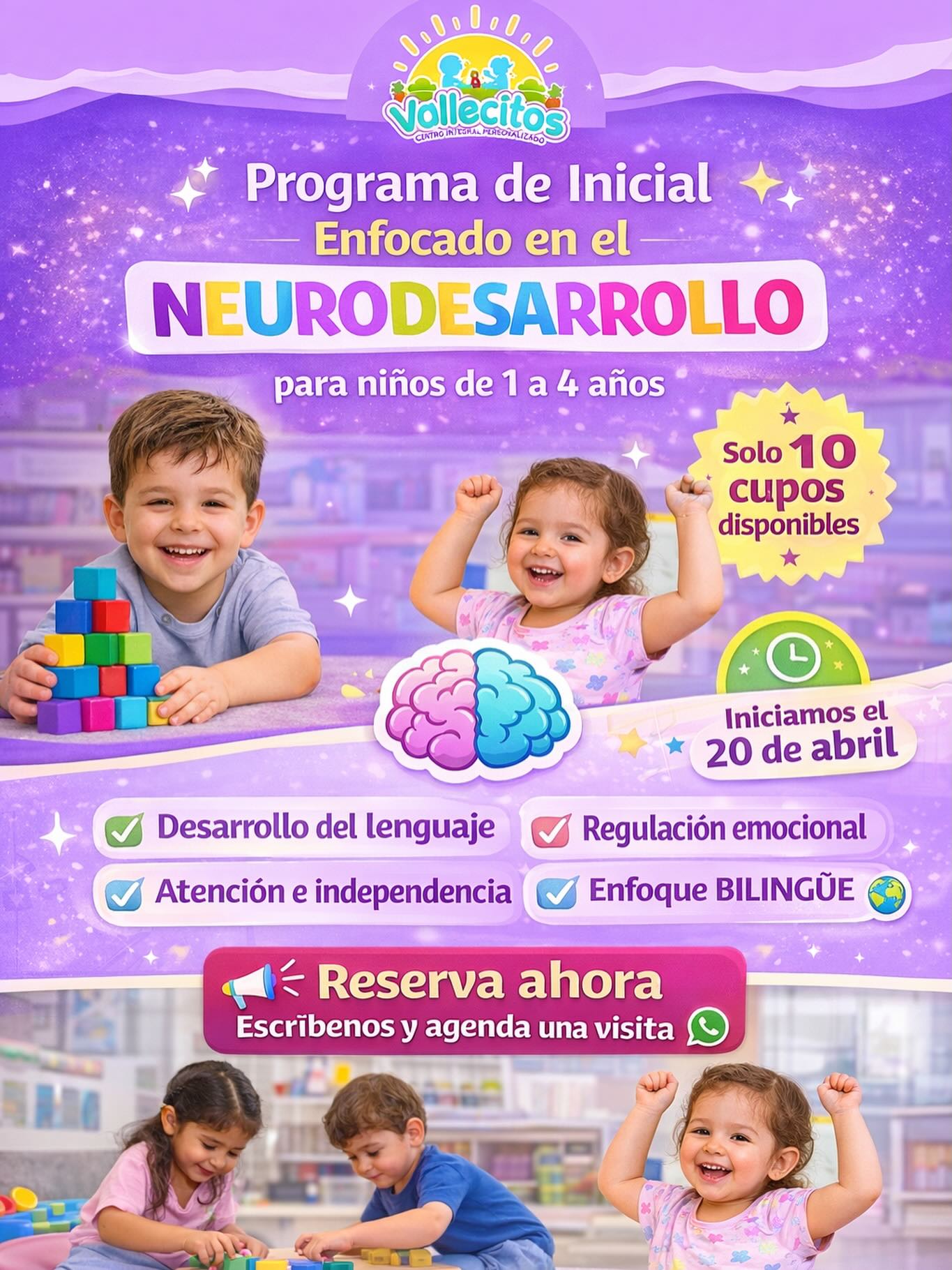 Little Hands - Vallecitos Facebook ad: Tu hijo no está pequeño… está en la…
