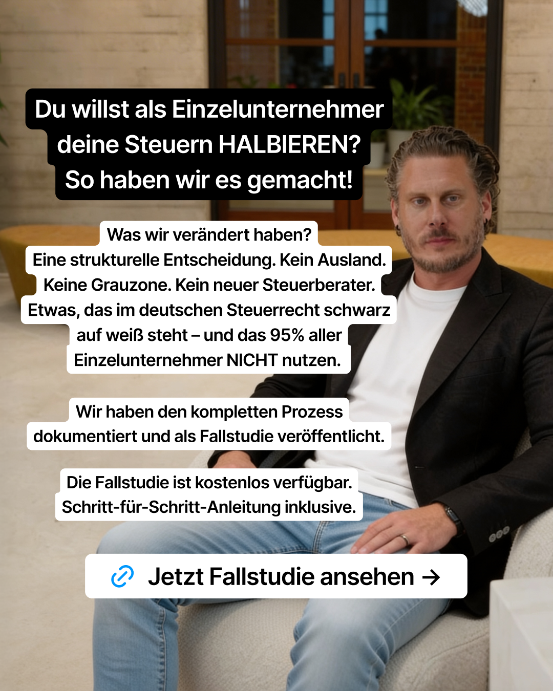 Marvin Großkrueger Facebook ad: Finde heraus, wie viel Steuer du legal sparen könntest