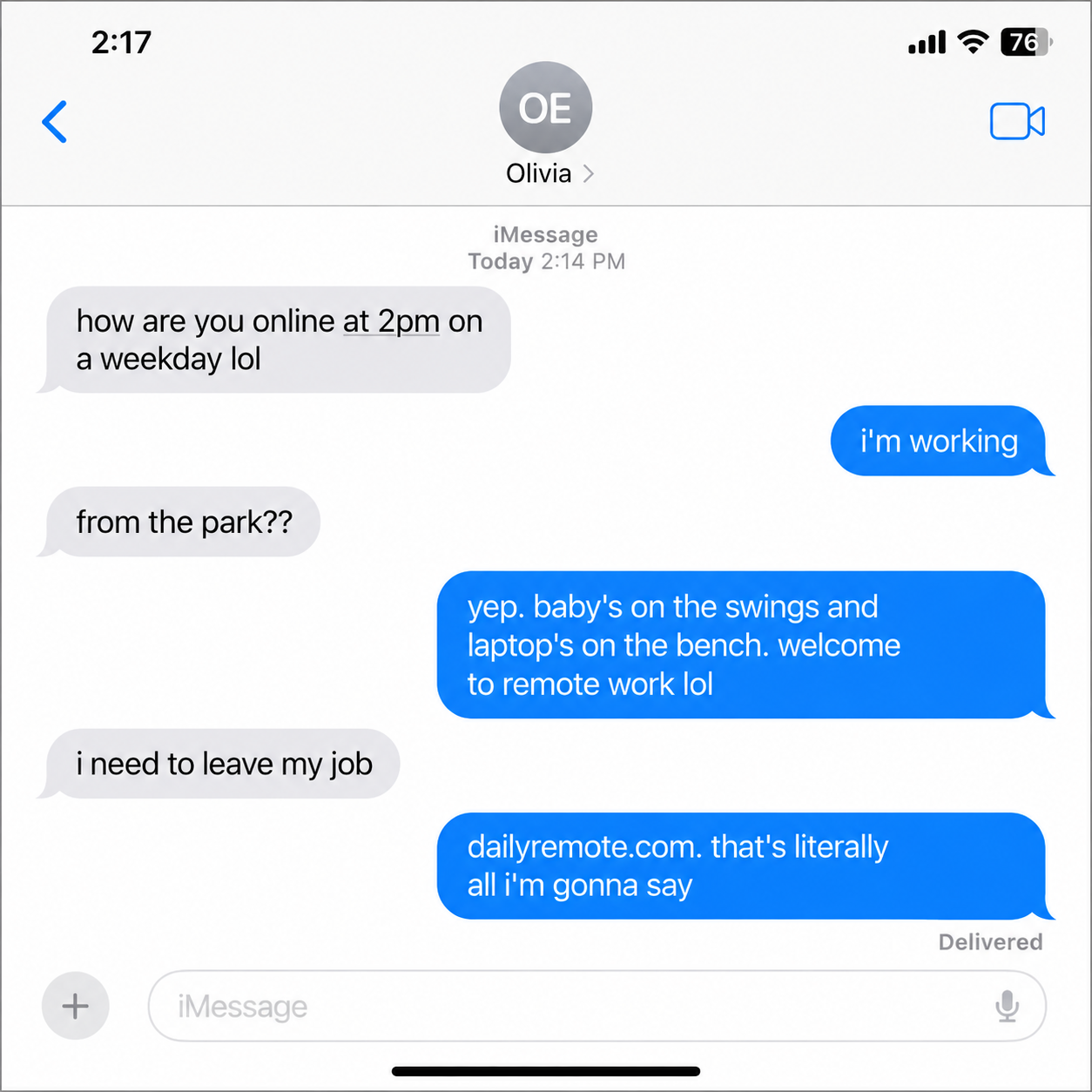 DailyRemote Facebook ad: #1 Remote Job Platform