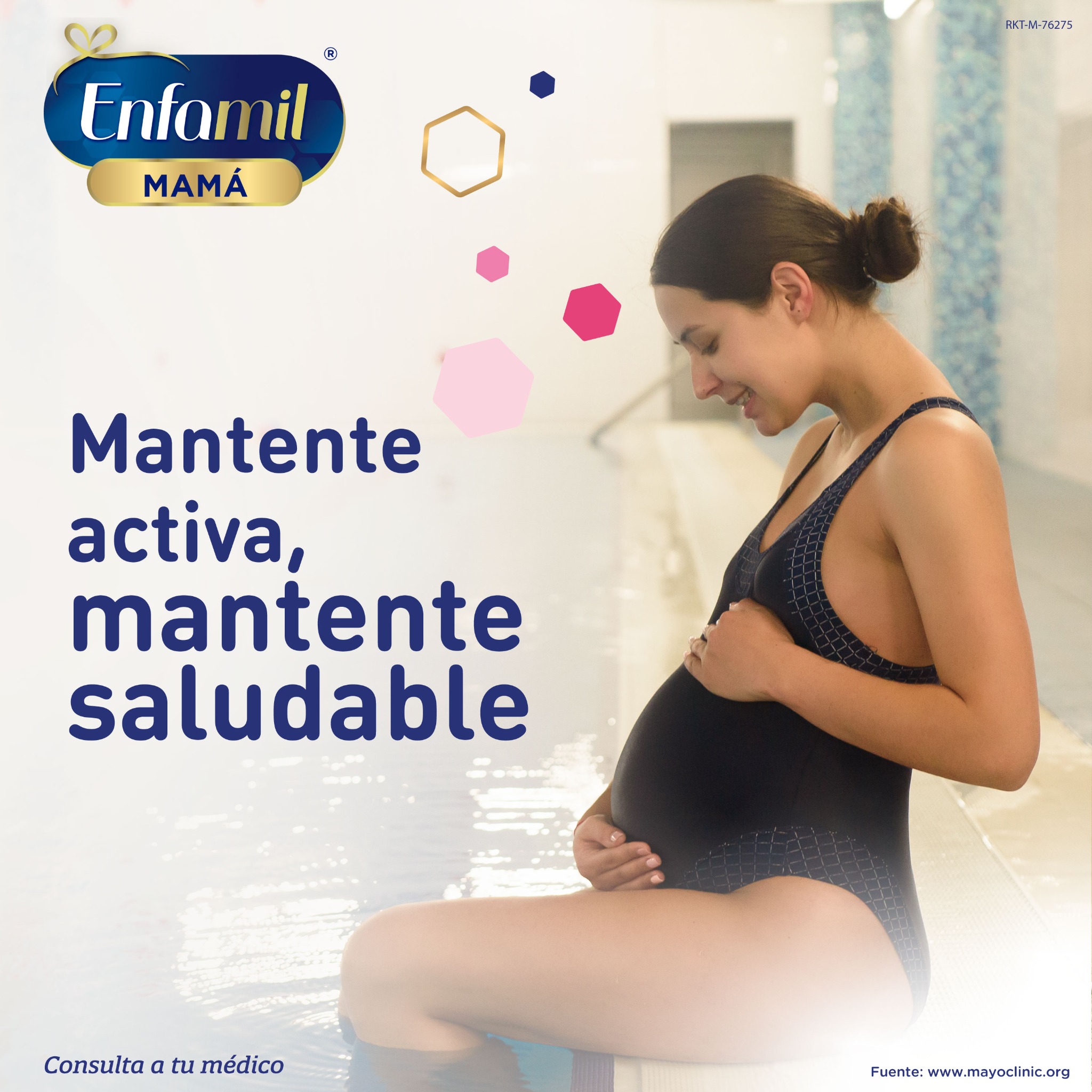 Enfabebé Facebook ad: El ejercicio moderado, como caminar o nadar, apoya…