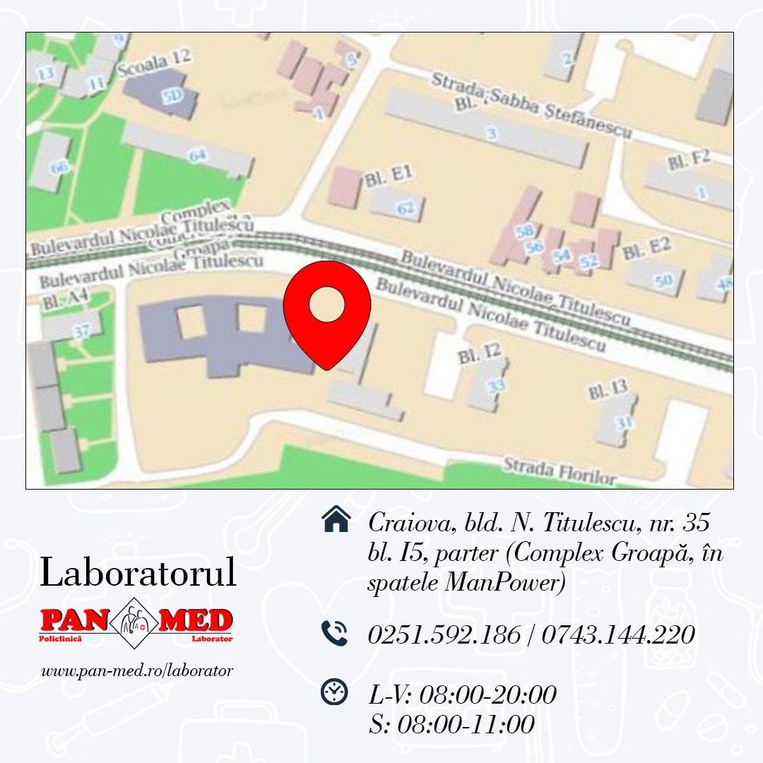 PanMed Craiova Facebook ad: Laboratorul de analize medicale PanMed Craiova vă vine…