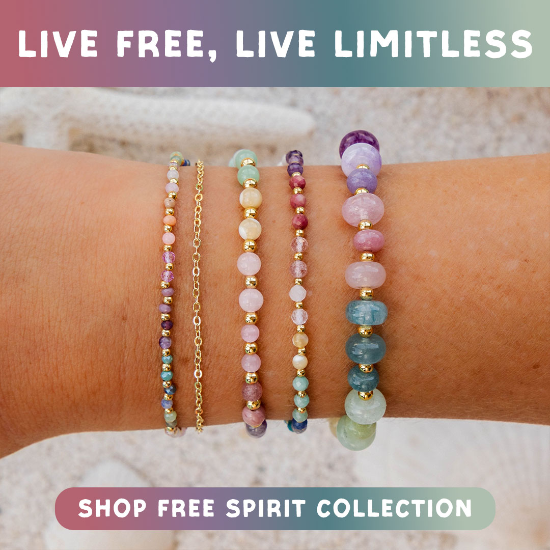 Lotus and Luna Facebook ad: Healing Jewelry for the 𝑭𝒓𝒆𝒆 𝑺𝒑𝒊𝒓𝒊𝒕
