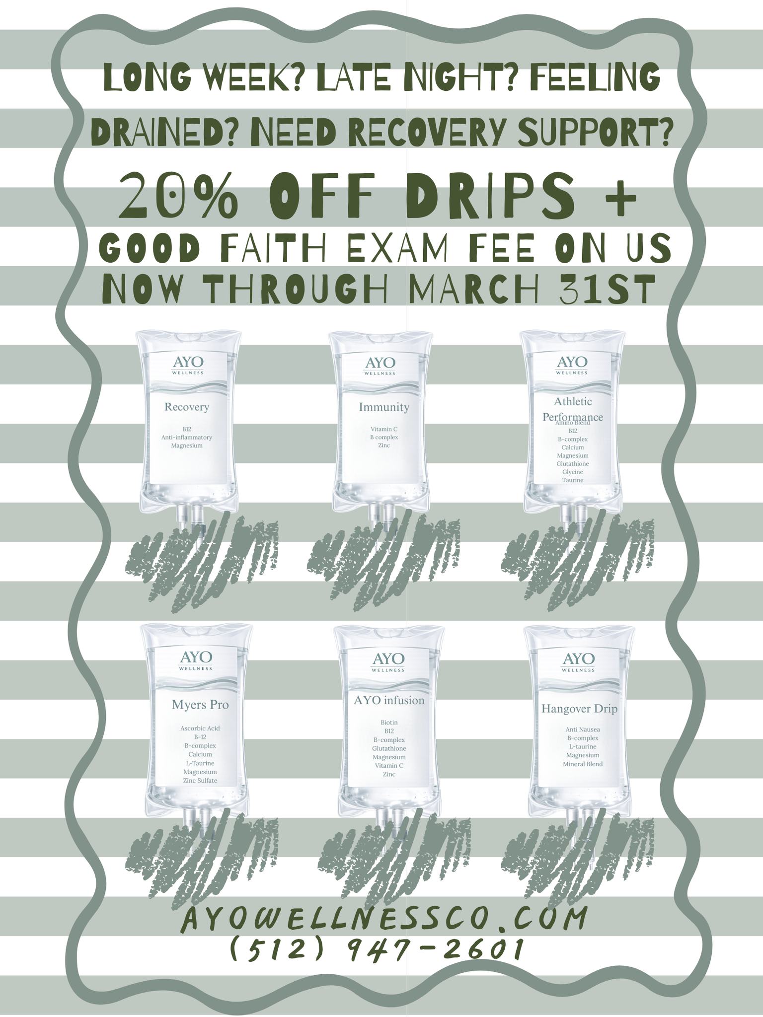 AYO Wellness Facebook ad: March Special at AYO Wellness