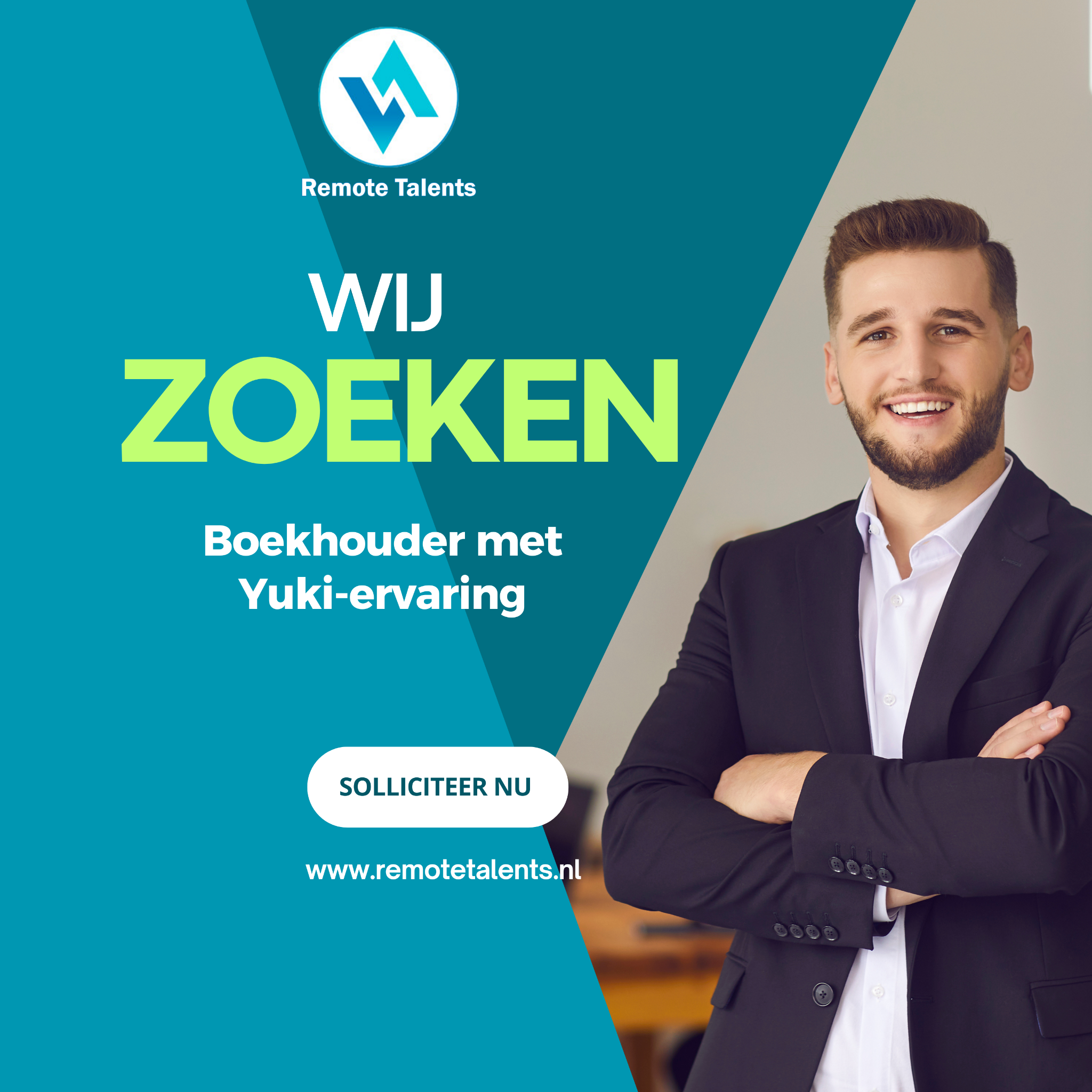 Remote Talents Facebook ad: Word onze Yuki Finance Expert, Bouw mee aan slimme…
