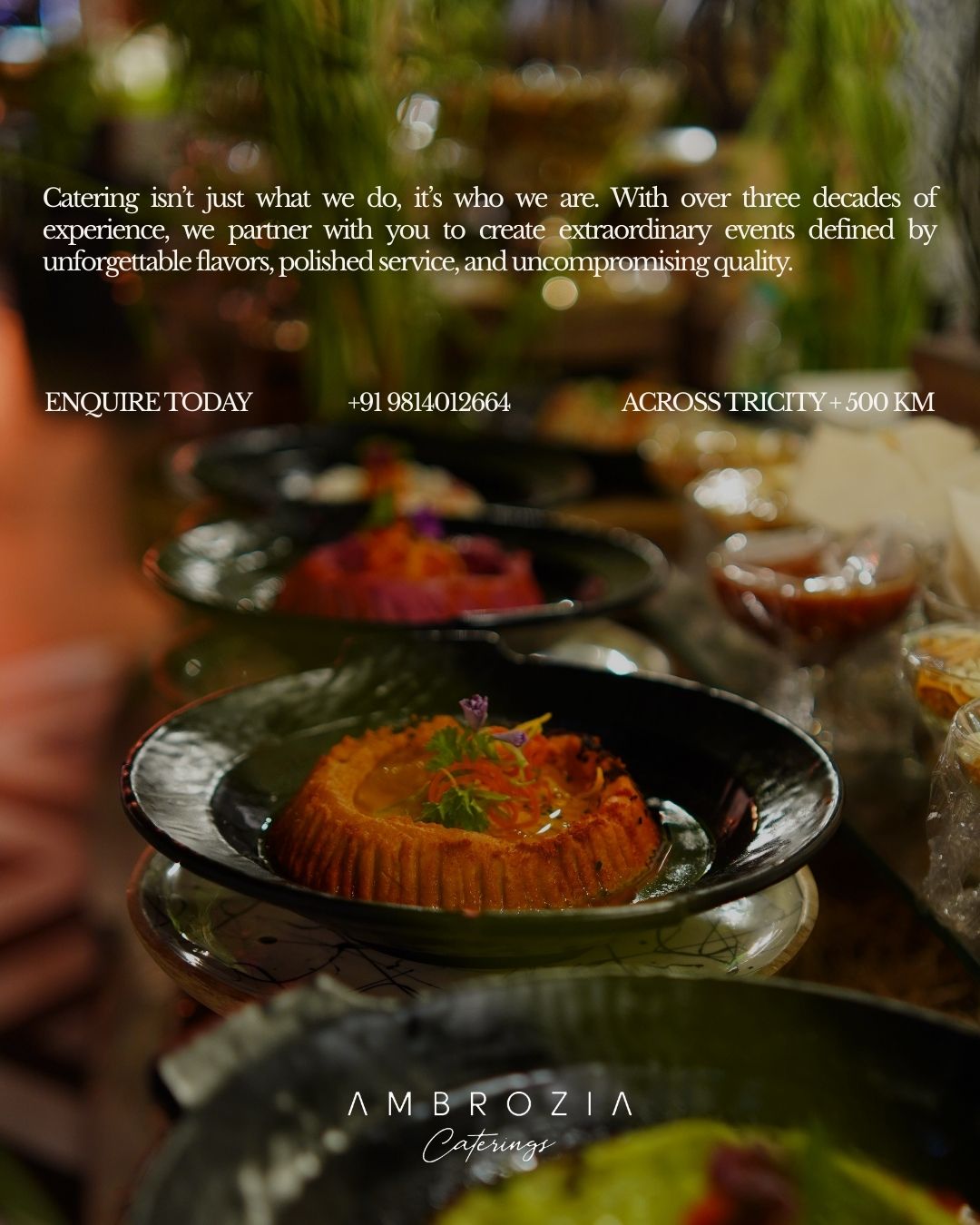 Ambrozia Caterings Facebook ad