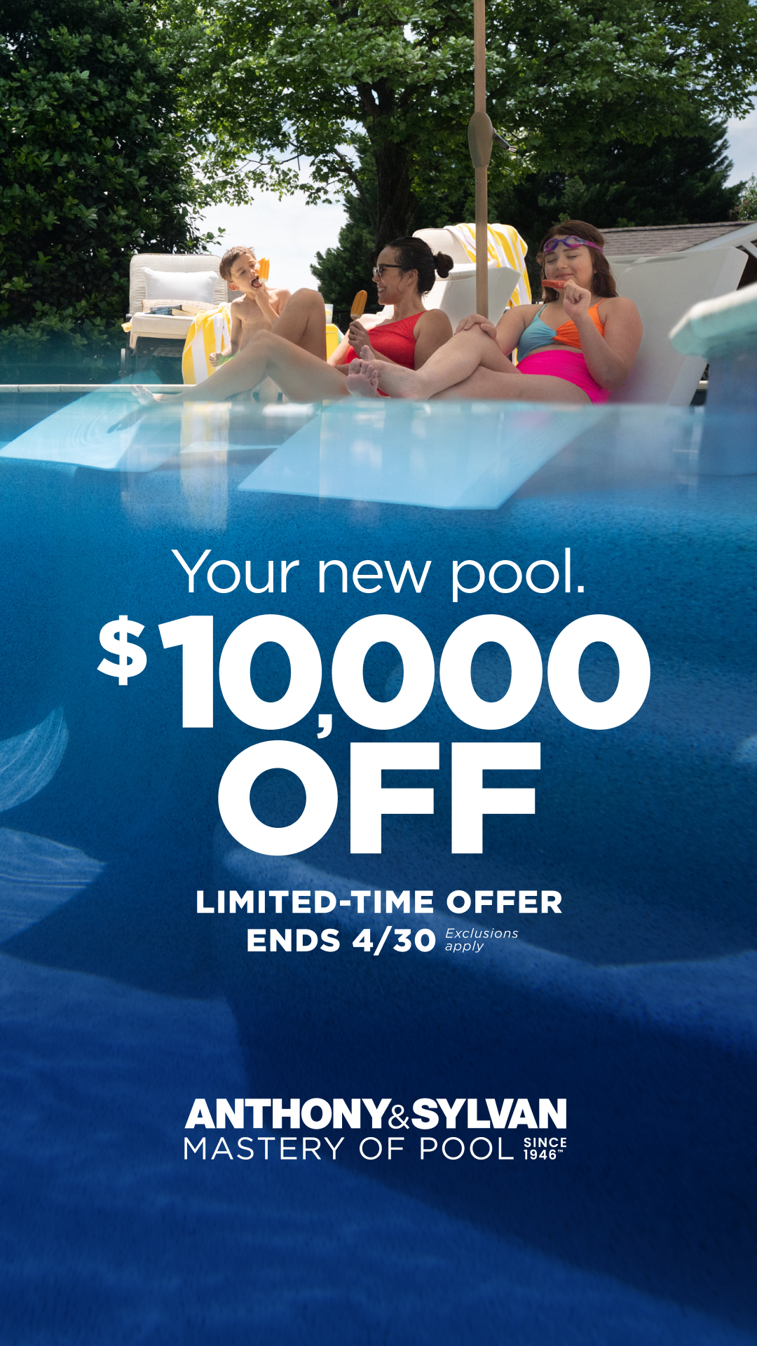 Anthony & Sylvan Pools Facebook ad