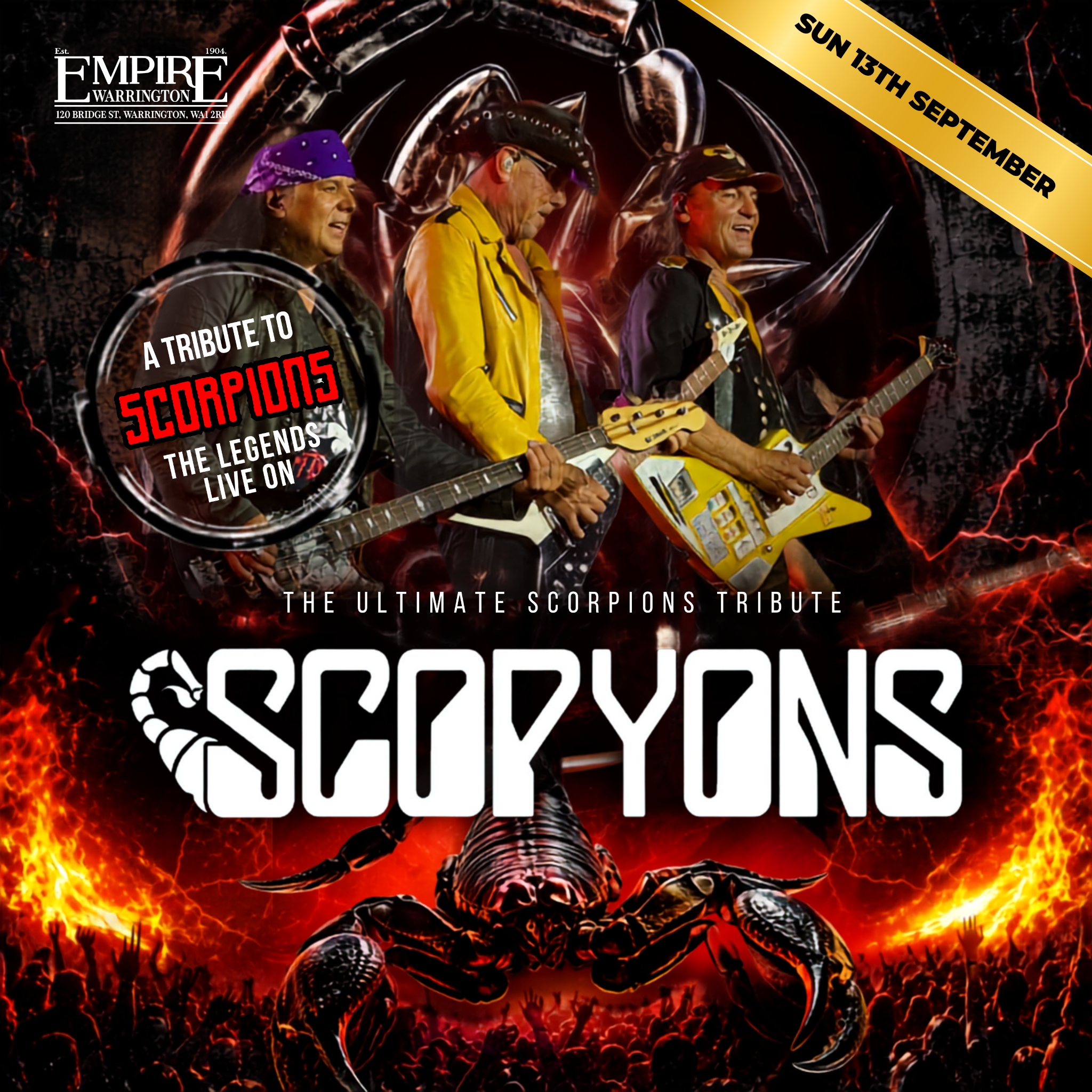 Empire Warrington Facebook ad: SCORPIONS TRIBUTE