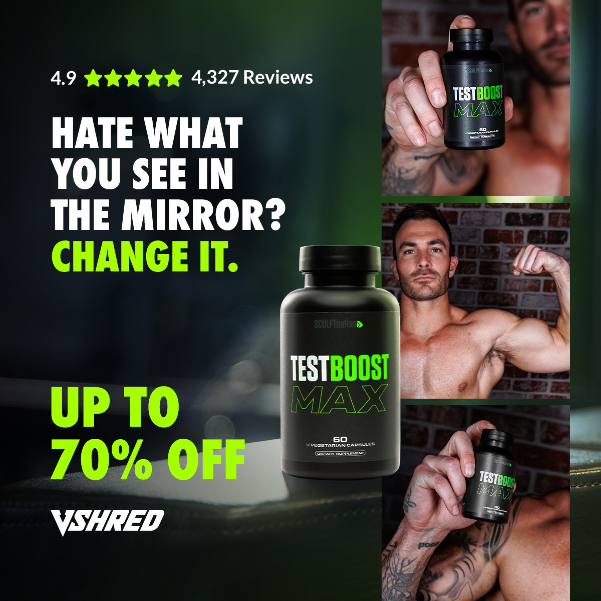 V Shred Nutrition Facebook ad