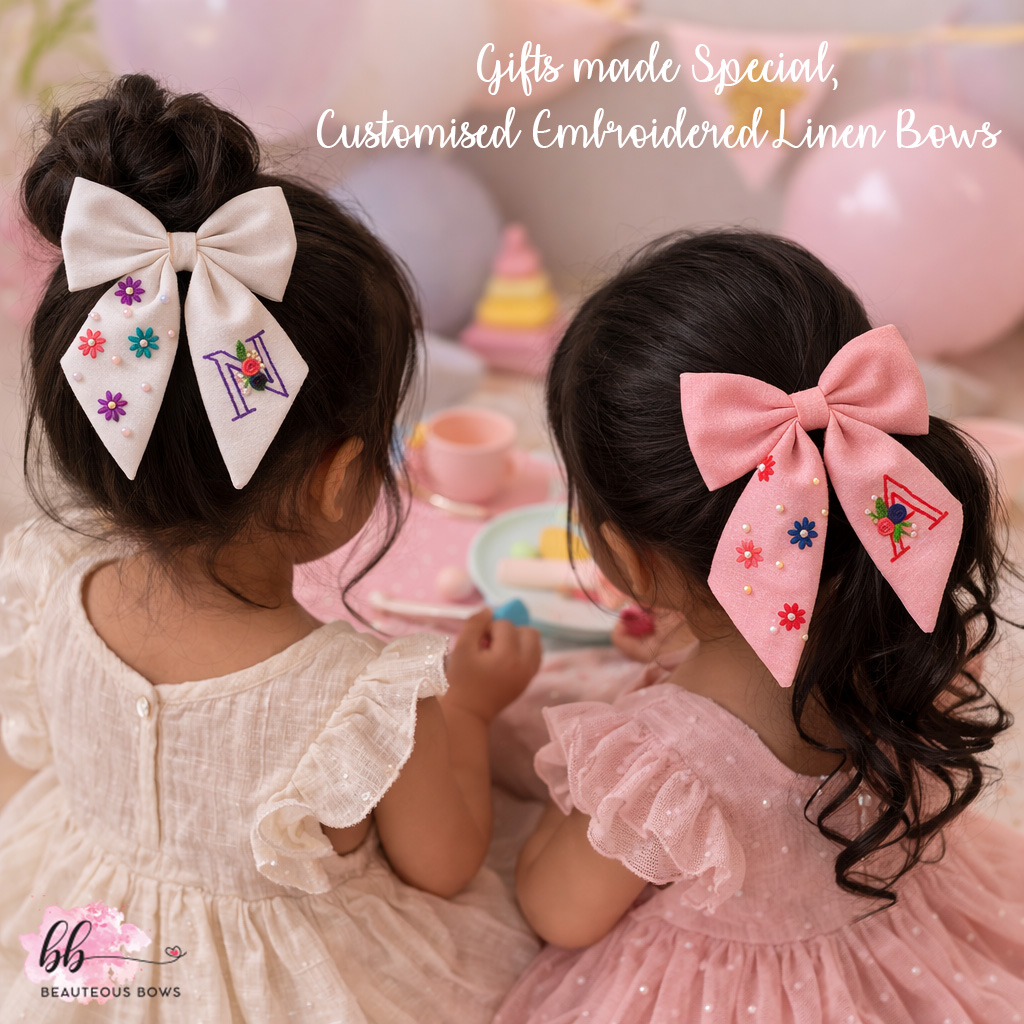 Beauteous.Bows Facebook ad: Hndcrafted Statement Accessories for Kids & Adults.