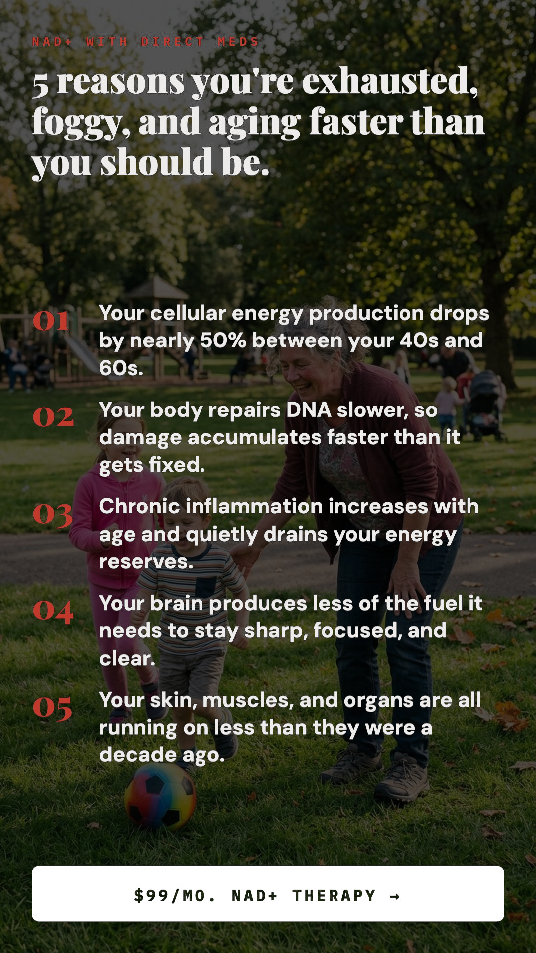Krisy Ramires Facebook ad: Exhausted but Healthy? Check Your NAD.