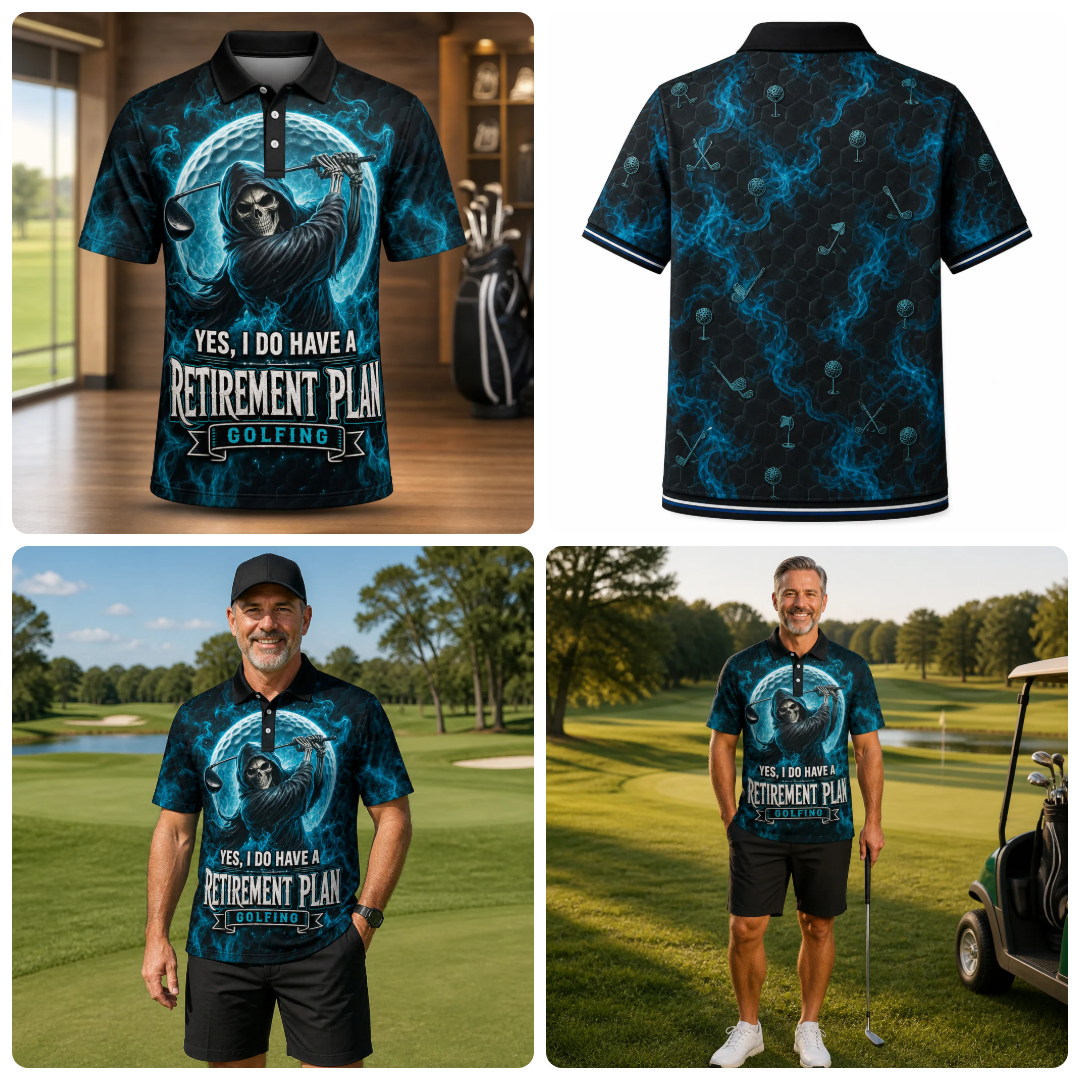 Embroyce Facebook ad: Reaper Golf AOP Polo Shirt