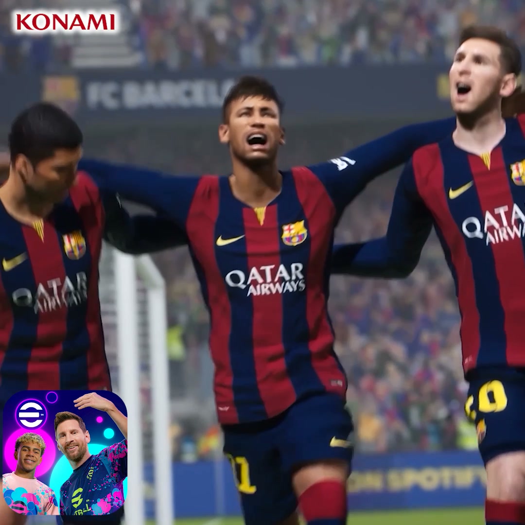 Konami App Facebook ad: Real-World Soccer Action