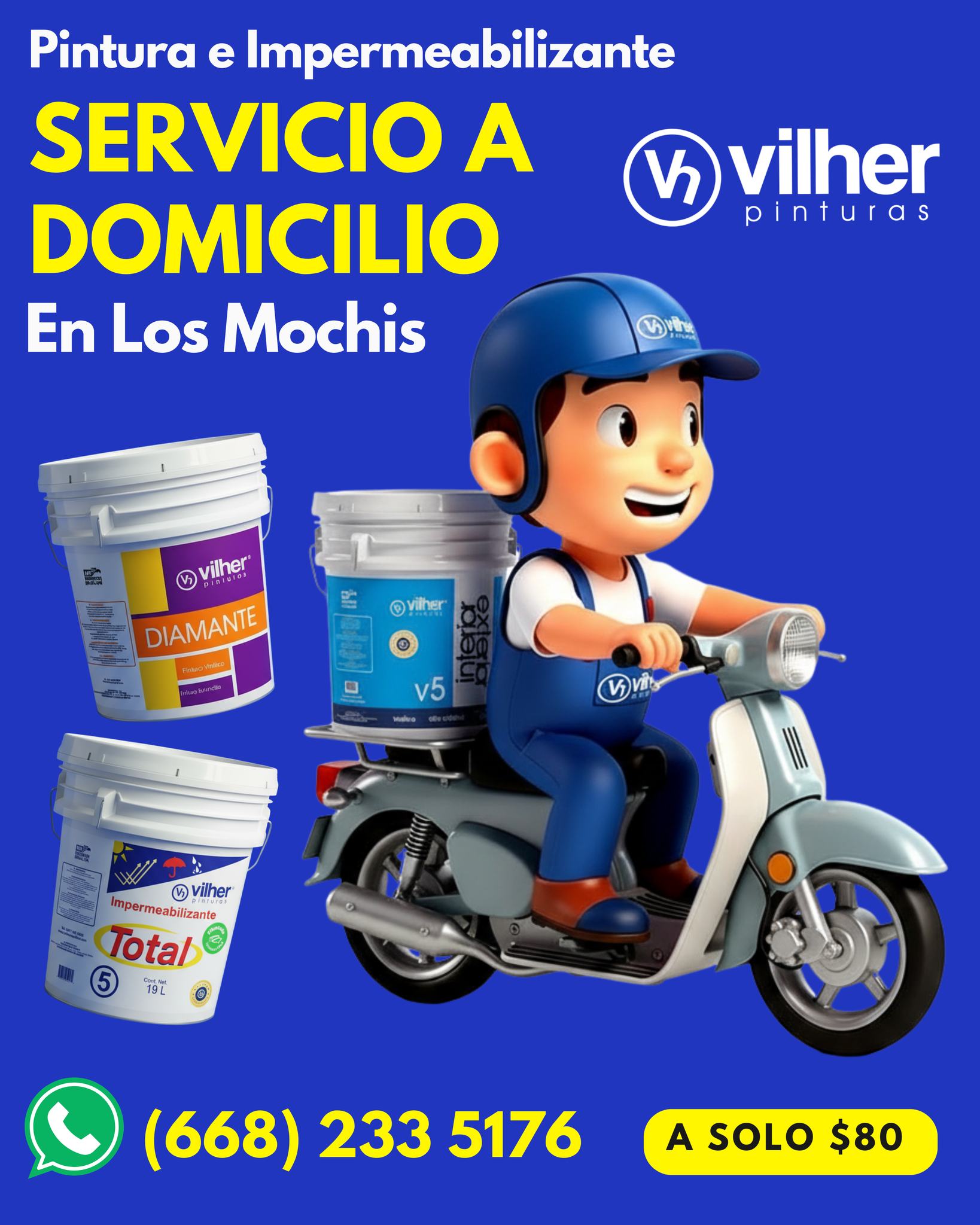 Pinturas Vilher Los Mochis Facebook ad: MITAD DE PRECIO + 3 MSI EN PINTURAS…