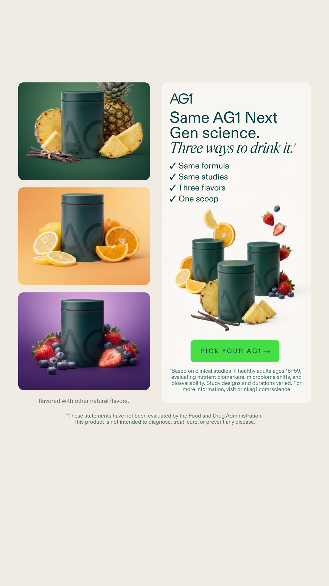 AG1 by Athletic Greens Facebook ad