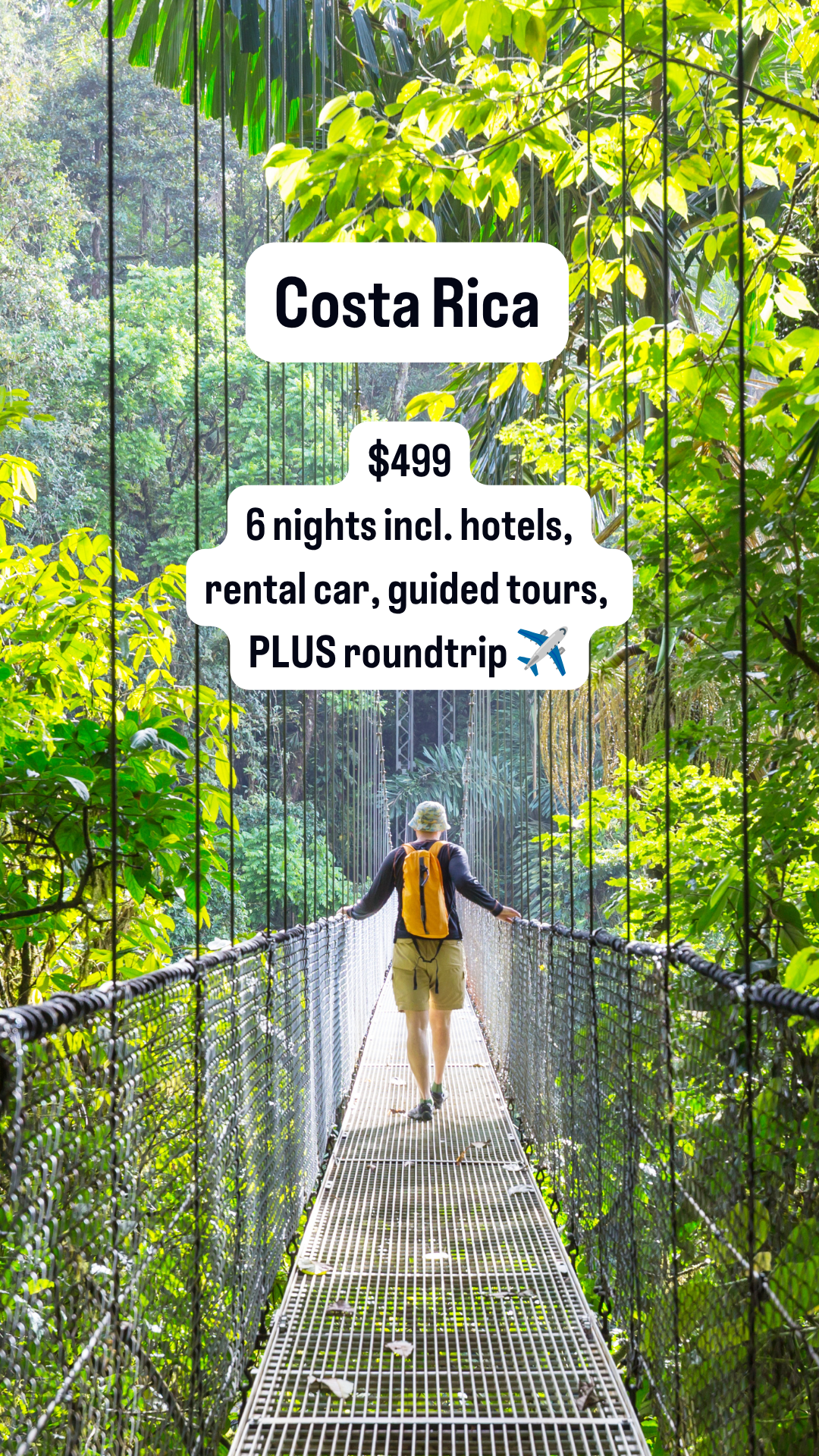 Travelzoo Facebook ad: Costa Rica: 6 nights w/flights, $499
