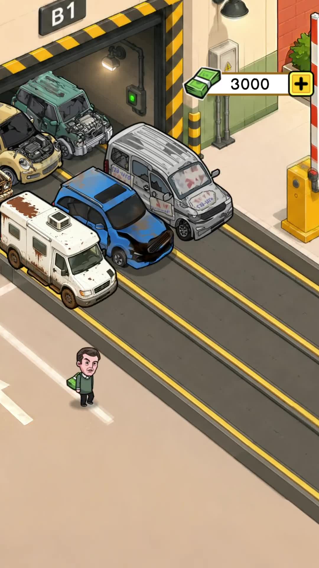 Used Car Tycoon Game Facebook ad: Build Your Car Empire