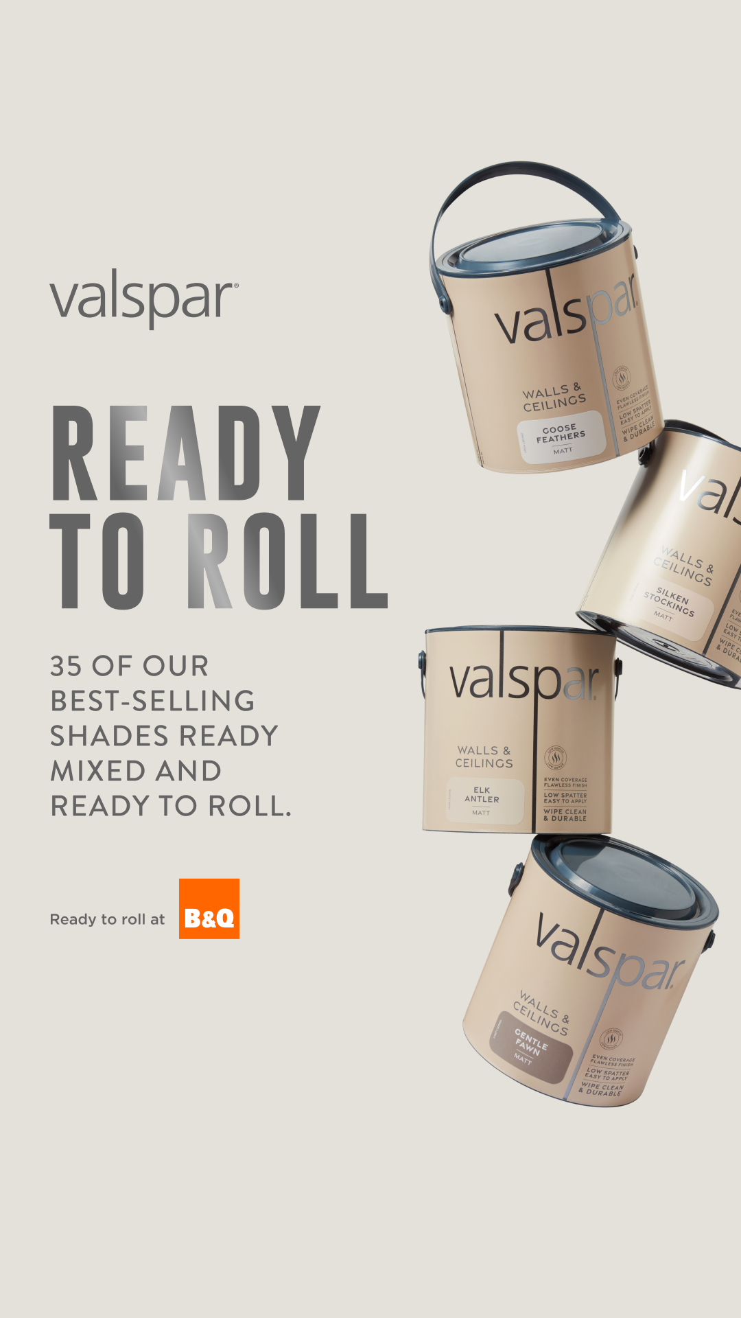 Valspar UK & Ireland Facebook ad: Ready mixed & ready to roll