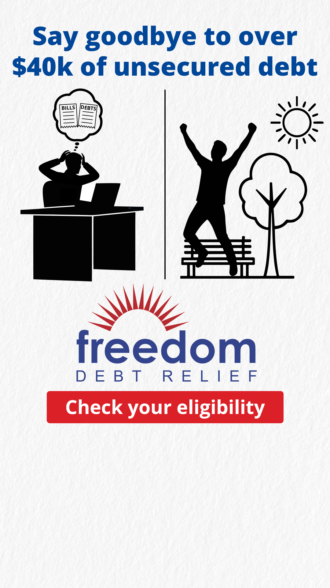Freedom Debt Relief Facebook ad